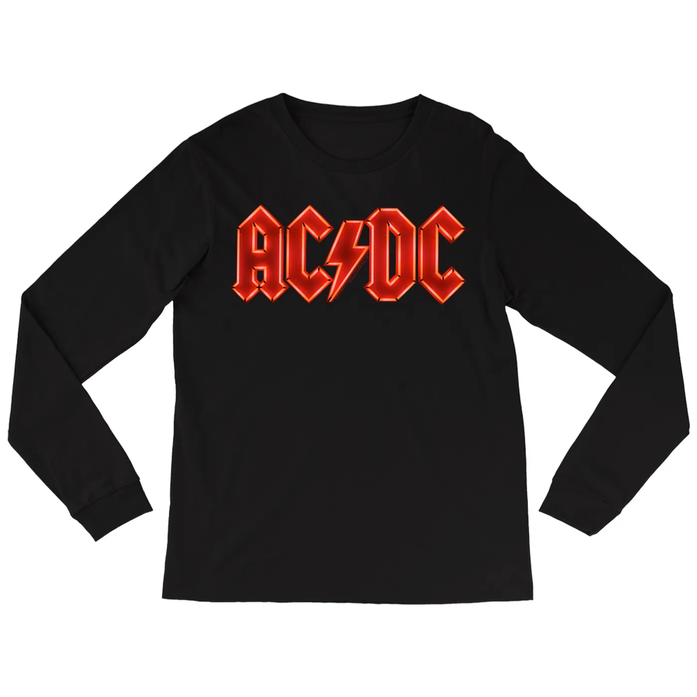 ACDC Long Sleeve Shirt | AC/DC Neon Lights Logo ACDC Shirt