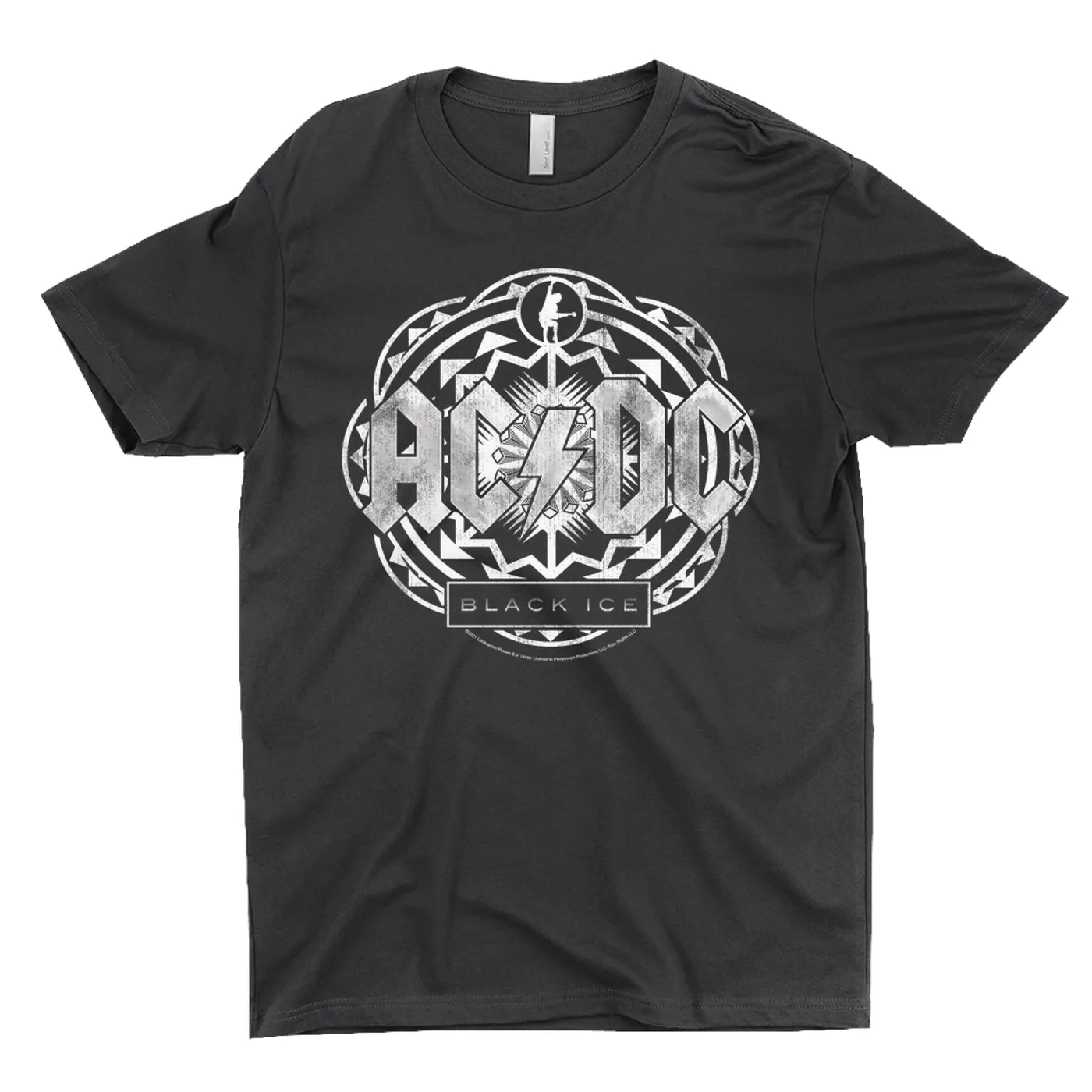AC/DC T-Shirt | Black Ice Tribal Grey Design ACDC Shirt
