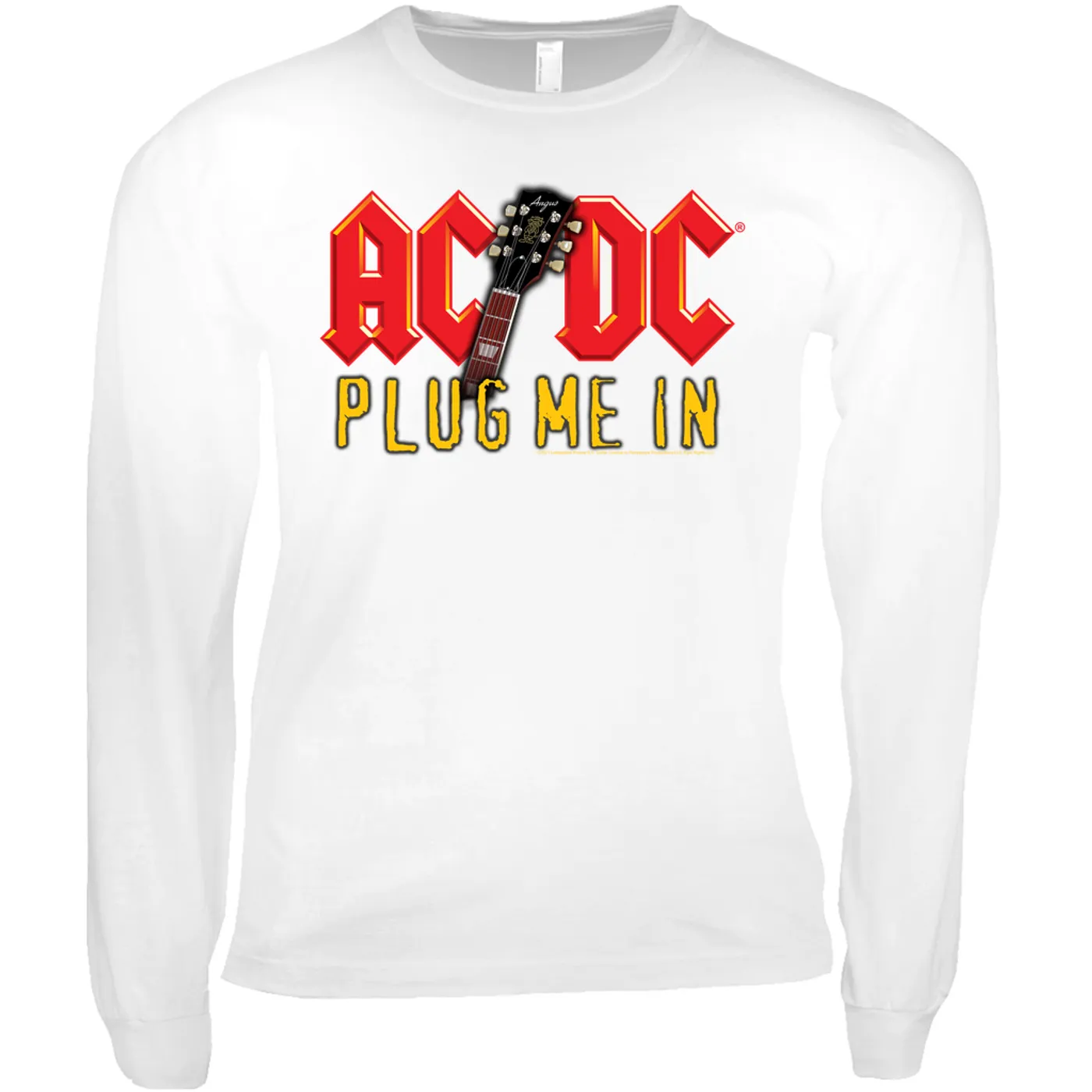 AC/DC Long Sleeve Shirt | Plug Me In With Logo Image ACDC Shirt