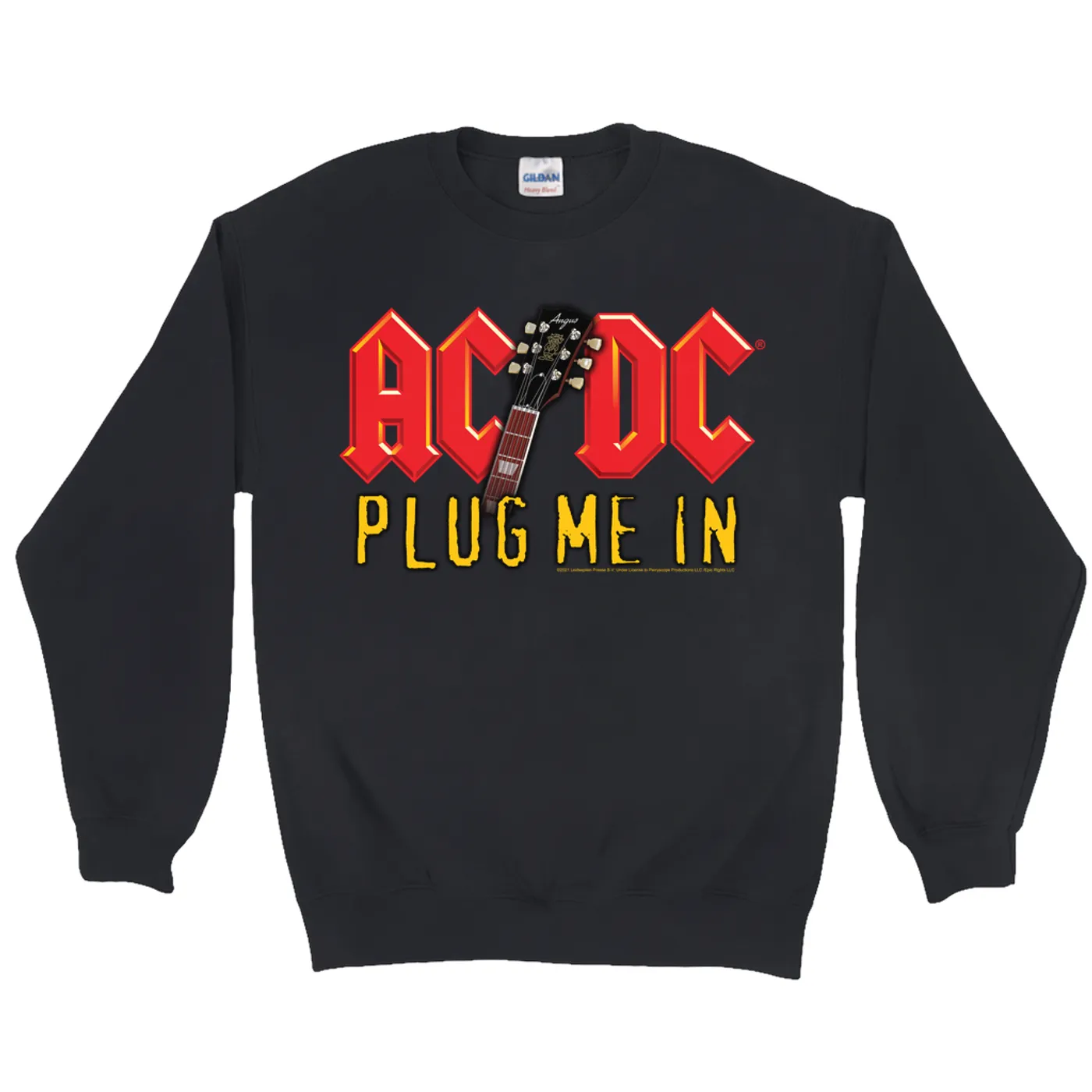 AC/DC Sweatshirt | Plug Me In With Logo Image ACDC Sweatshirt