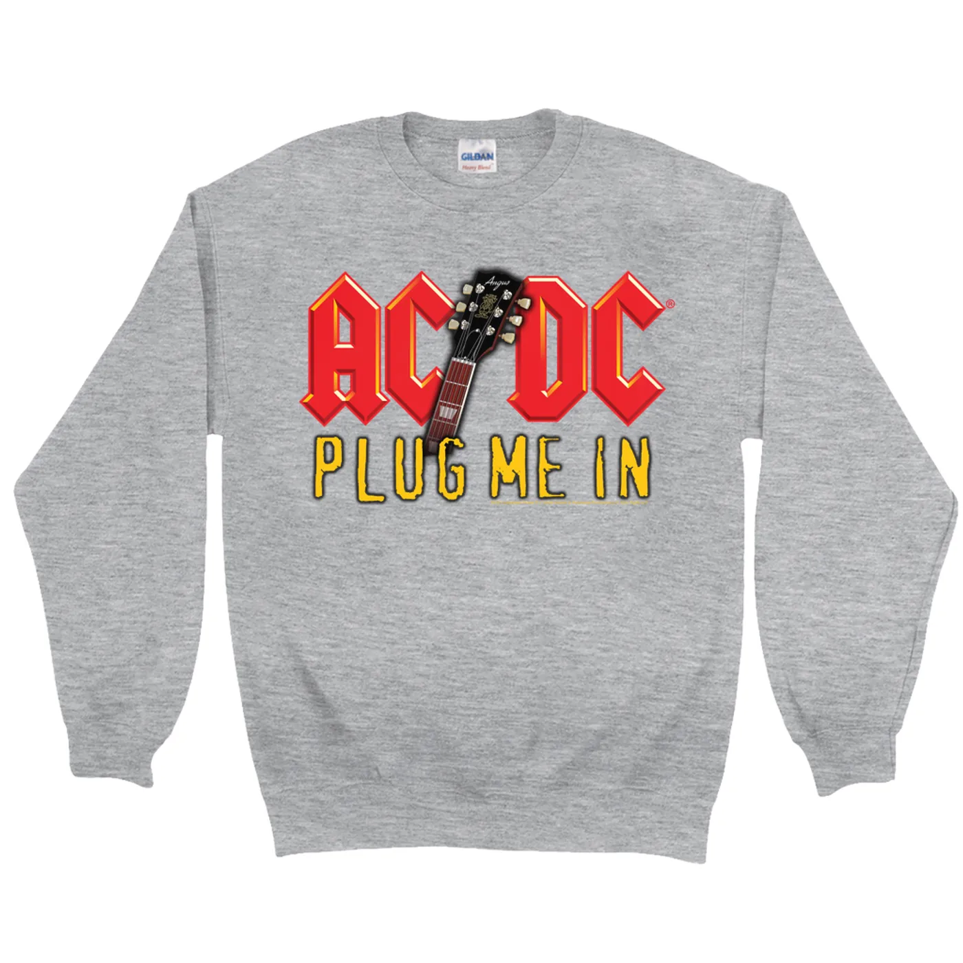 AC/DC Sweatshirt | Plug Me In With Logo Image ACDC Sweatshirt