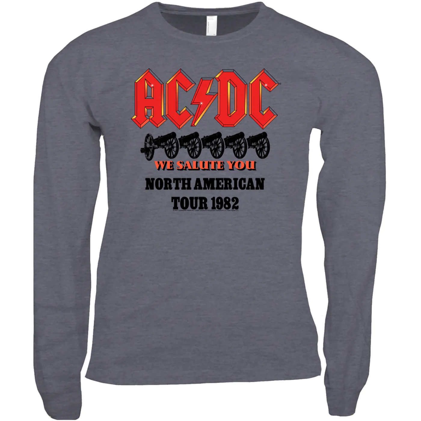 AC/DC Long Sleeve Shirt | We Salute You North American Tour 1982 ACDC Shirt