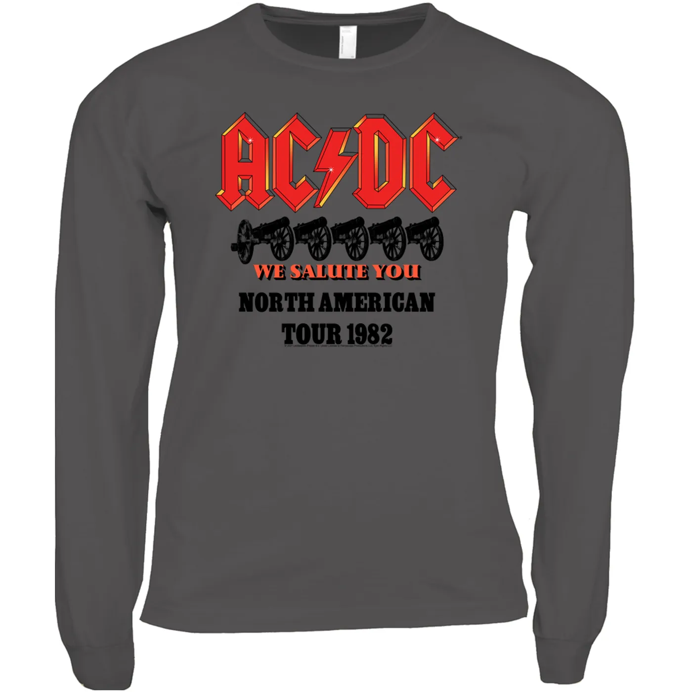 AC/DC Long Sleeve Shirt | We Salute You North American Tour 1982 ACDC Shirt