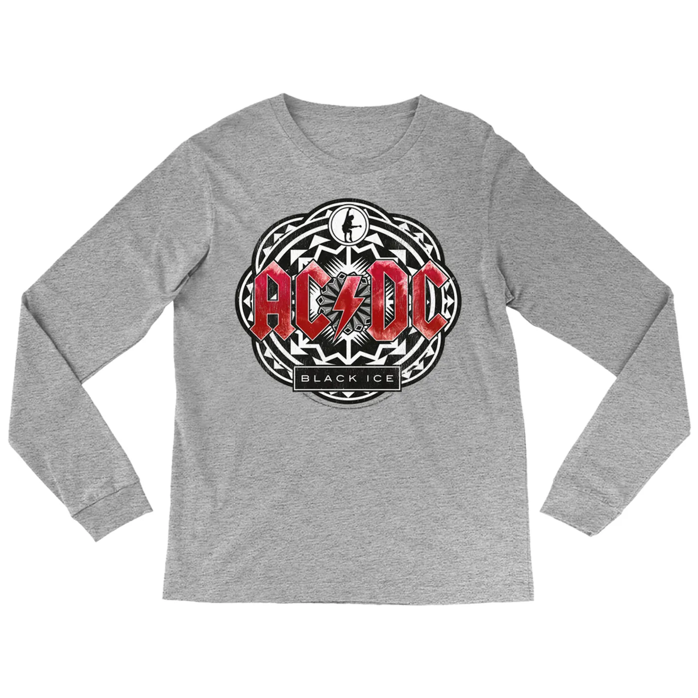 AC/DC Long Sleeve Shirt | Black Ice Red Design ACDC Shirt (Merchbar Exclusive)