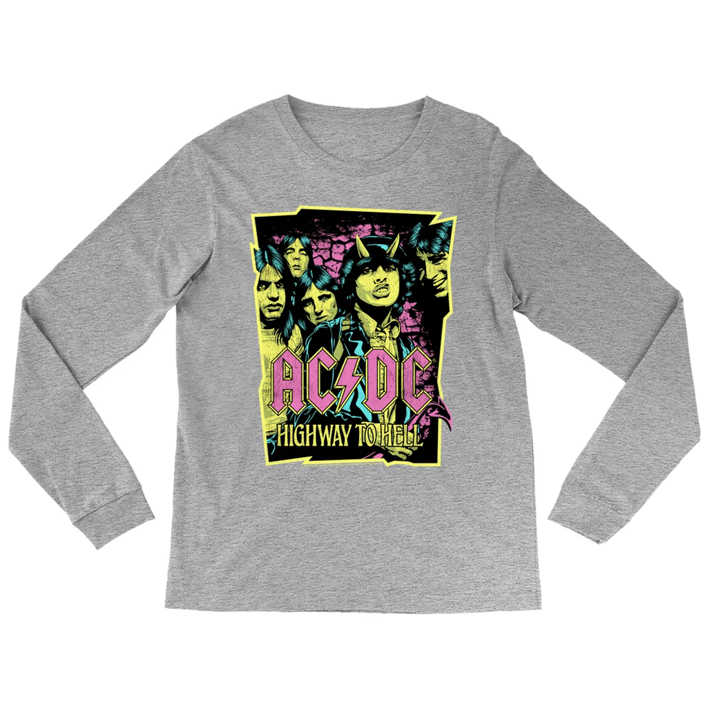 AC/DC Long Sleeve Shirt | Highway To Hell Neon Design ACDC Shirt