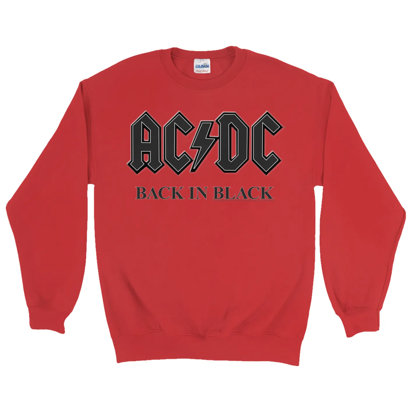 AC/DC Sweatshirt | Back In Black Charcoal Design ACDC Sweatshirt