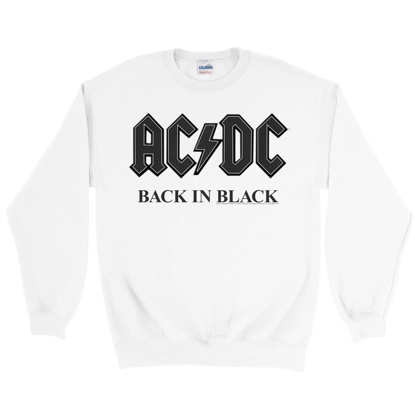 AC/DC Sweatshirt | Back In Black Charcoal Design ACDC Sweatshirt