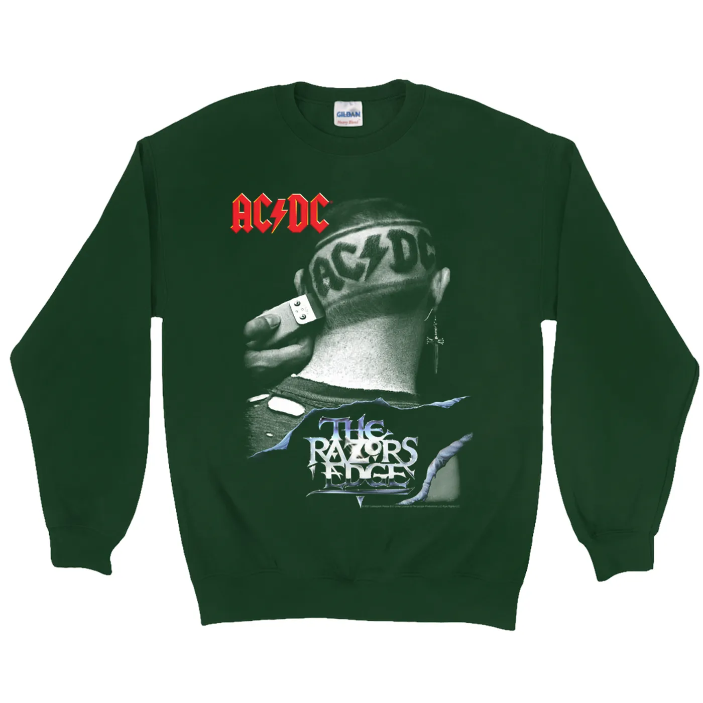 AC/DC Sweatshirt | The Razors Edge Haircut Image ACDC Sweatshirt