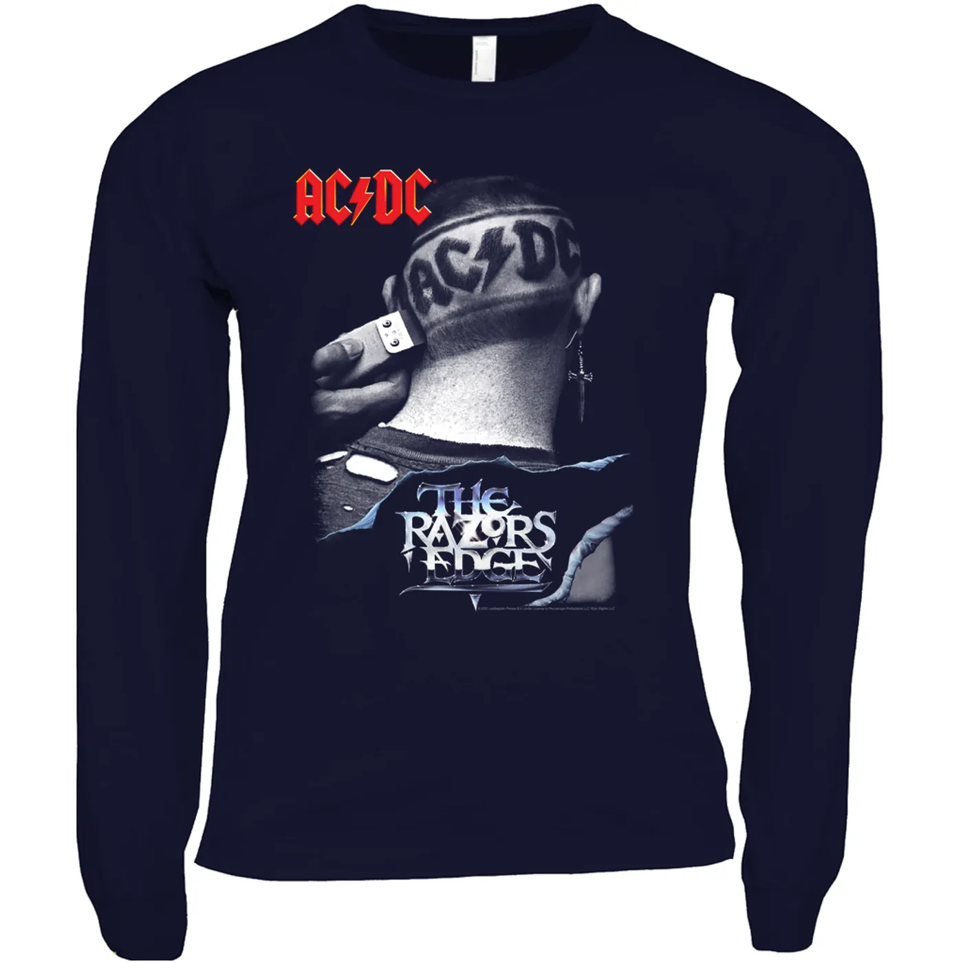AC/DC Long Sleeve Shirt | The Razors Edge Haircut Image ACDC Shirt