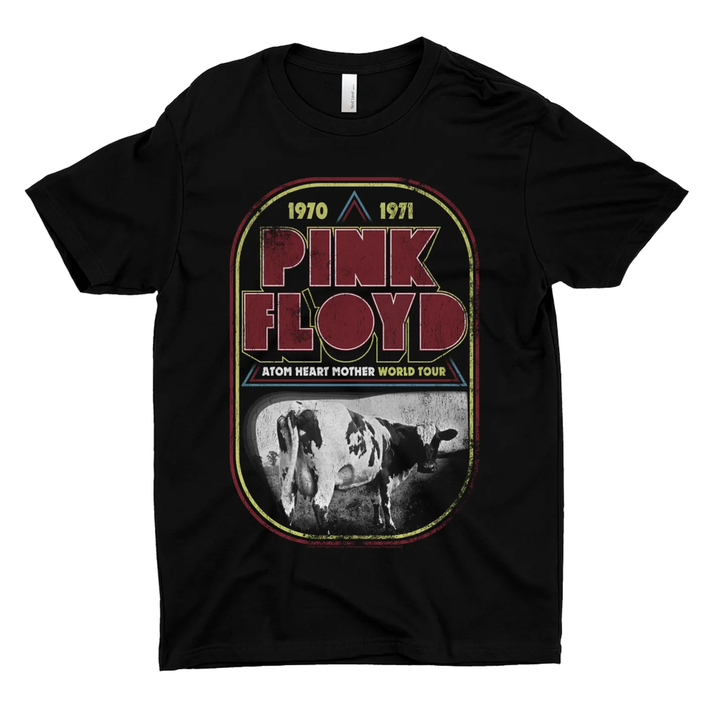 Pink Floyd T-Shirt | Atom Heart Mother World Tour Design Distressed Pink Floyd Shirt