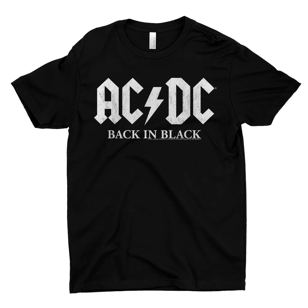 T-Shirt | Back In Black US White Design Shirt