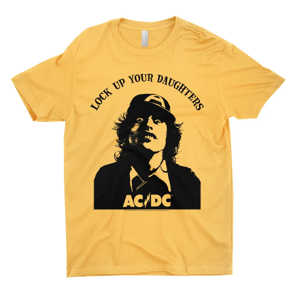 T-Shirt | Lock Up Your Daughters Featuring Angus Young Design Shirt