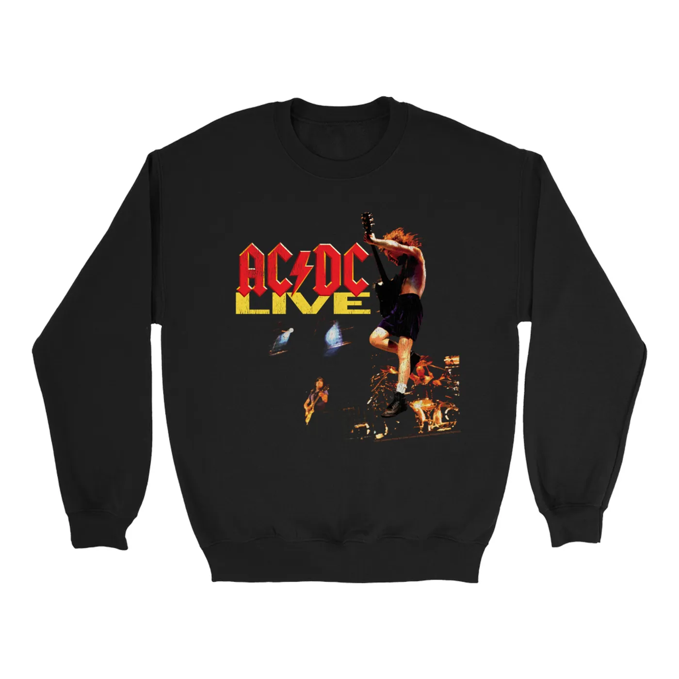 ACDC Sweatshirt | AC/DC Live On Stage Design Distressed ACDC Sweatshirt