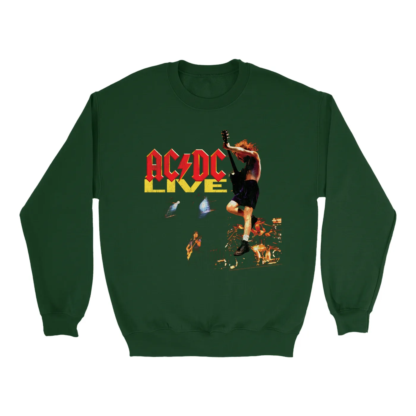 ACDC Sweatshirt | AC/DC Live On Stage Design Distressed ACDC Sweatshirt