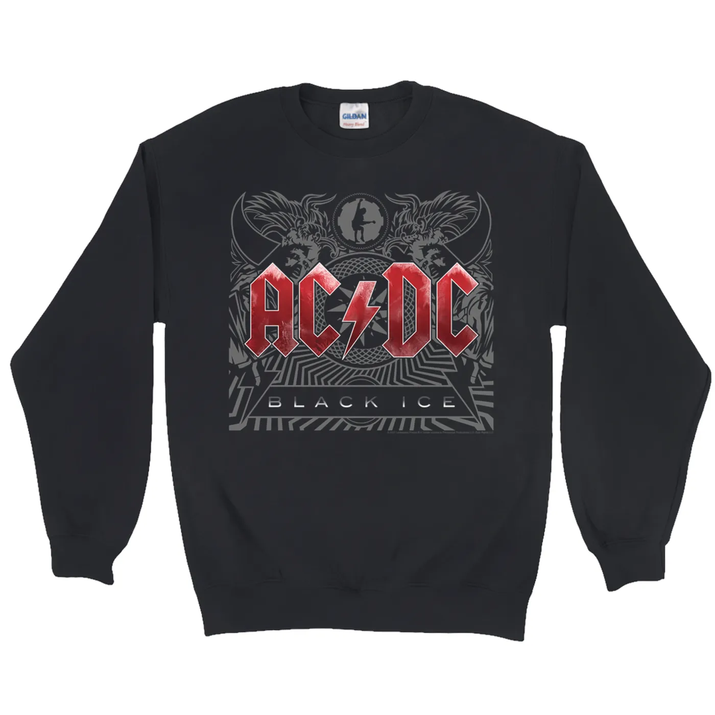 AC/DC Sweatshirt | Black Ice Album Cover Art ACDC Sweatshirt (Merchbar Exclusive)