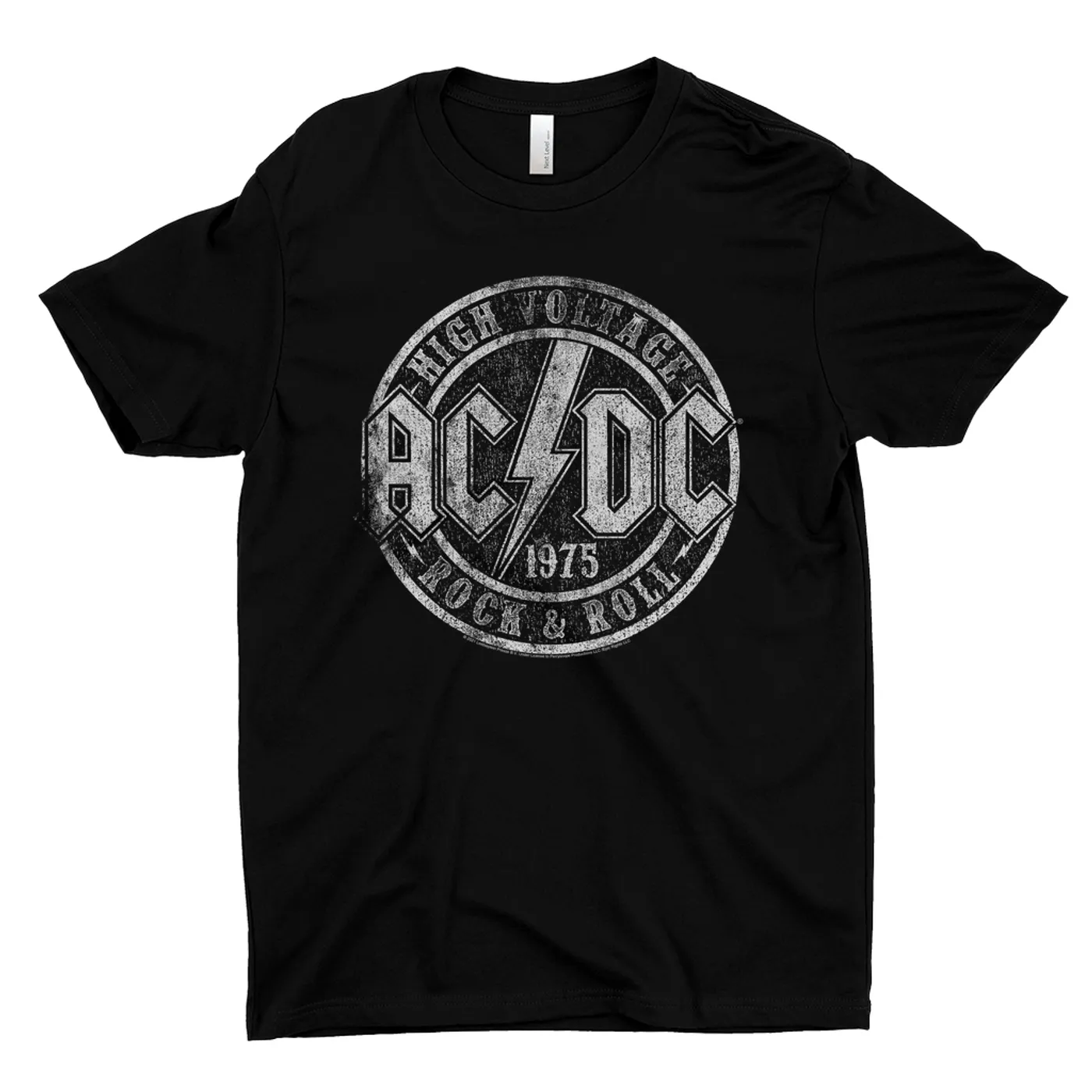 AC/DC T-Shirt | Rock And Roll 1975 Stamped Design Distressed ACDC Shirt