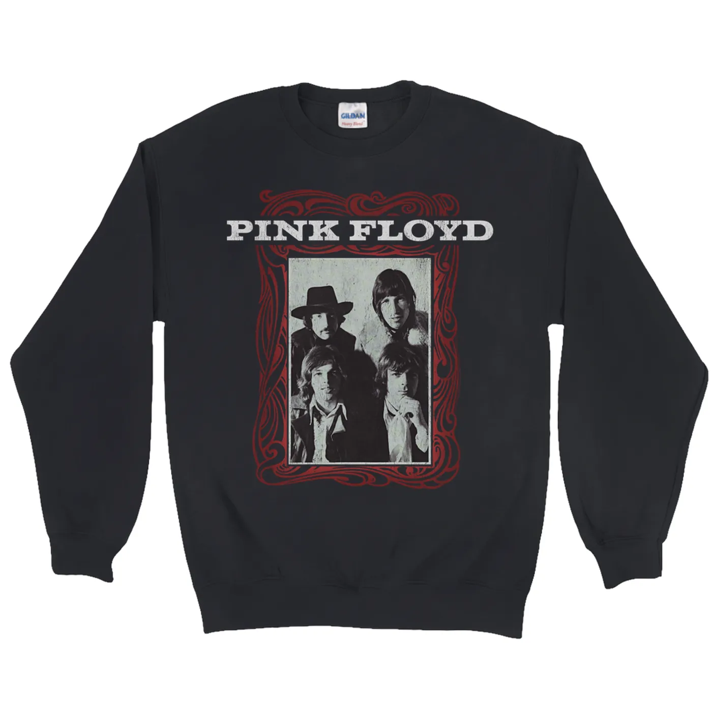 Pink Floyd Sweatshirt | Point Me To The Sky Framed Album Art Distressed Pink Floyd Sweatshirt (Merchbar Exclusive)