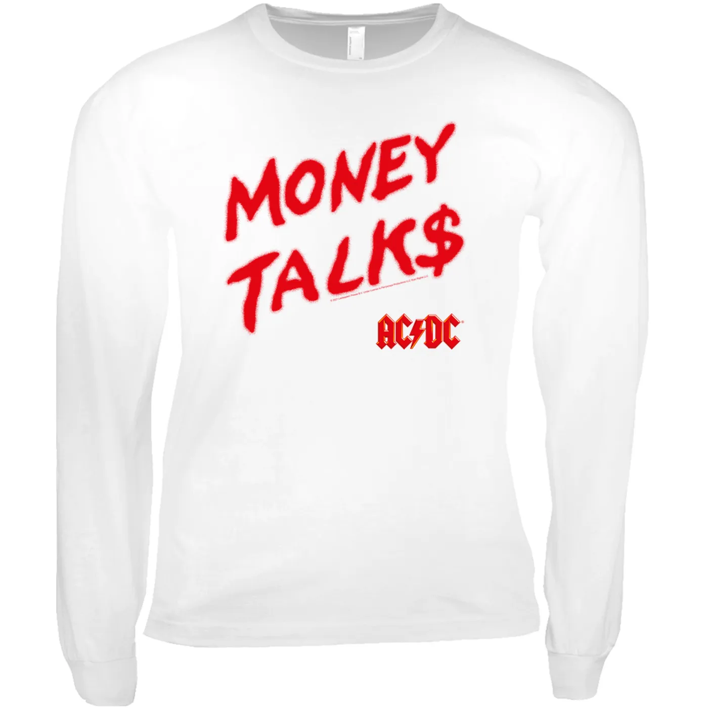 AC/DC Long Sleeve Shirt | Money Talks Spray Paint Image ACDC Shirt