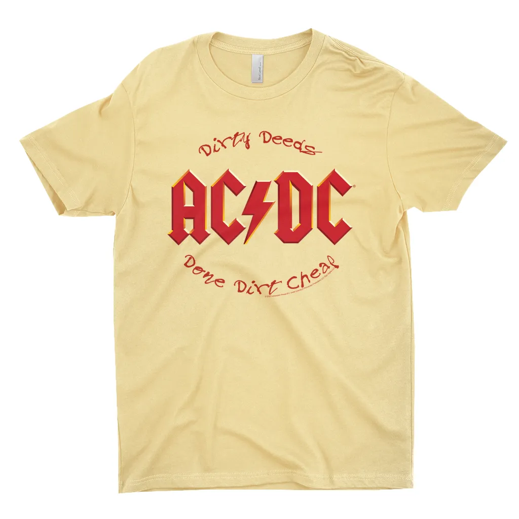 T-Shirt | Dirty Deeds Done Dirt Cheap Script Design Shirt