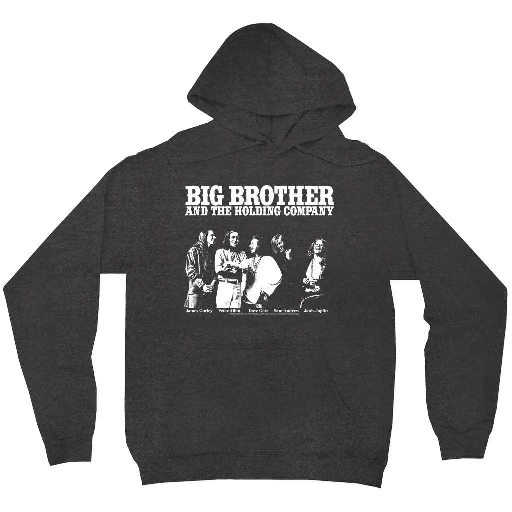 Big Brother and The Holding Co. Hoodie | Featuring Janis Joplin Black and White Photo Big Brother and The Holding Co. Hoodie (Equineop Exclusive)
