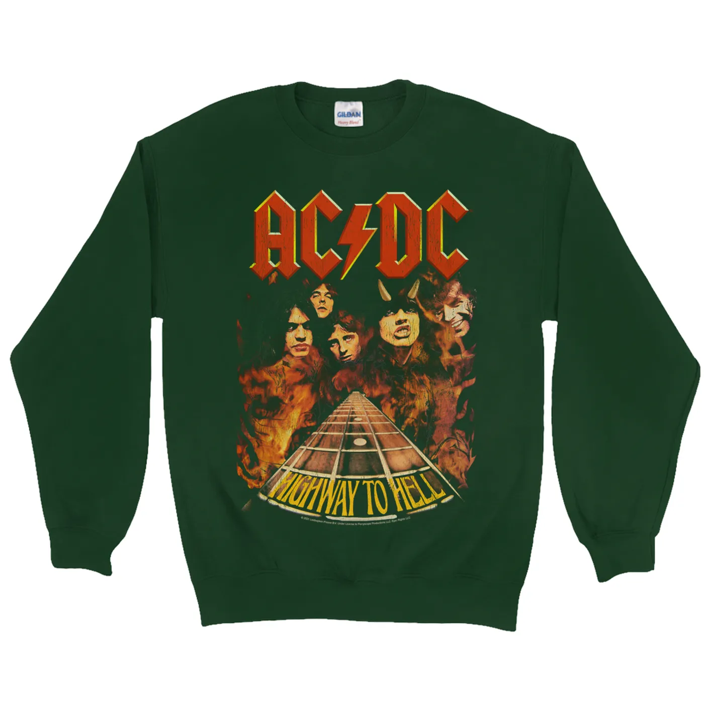 AC/DC Sweatshirt | Highway To Hell In Flames ACDC Sweatshirt