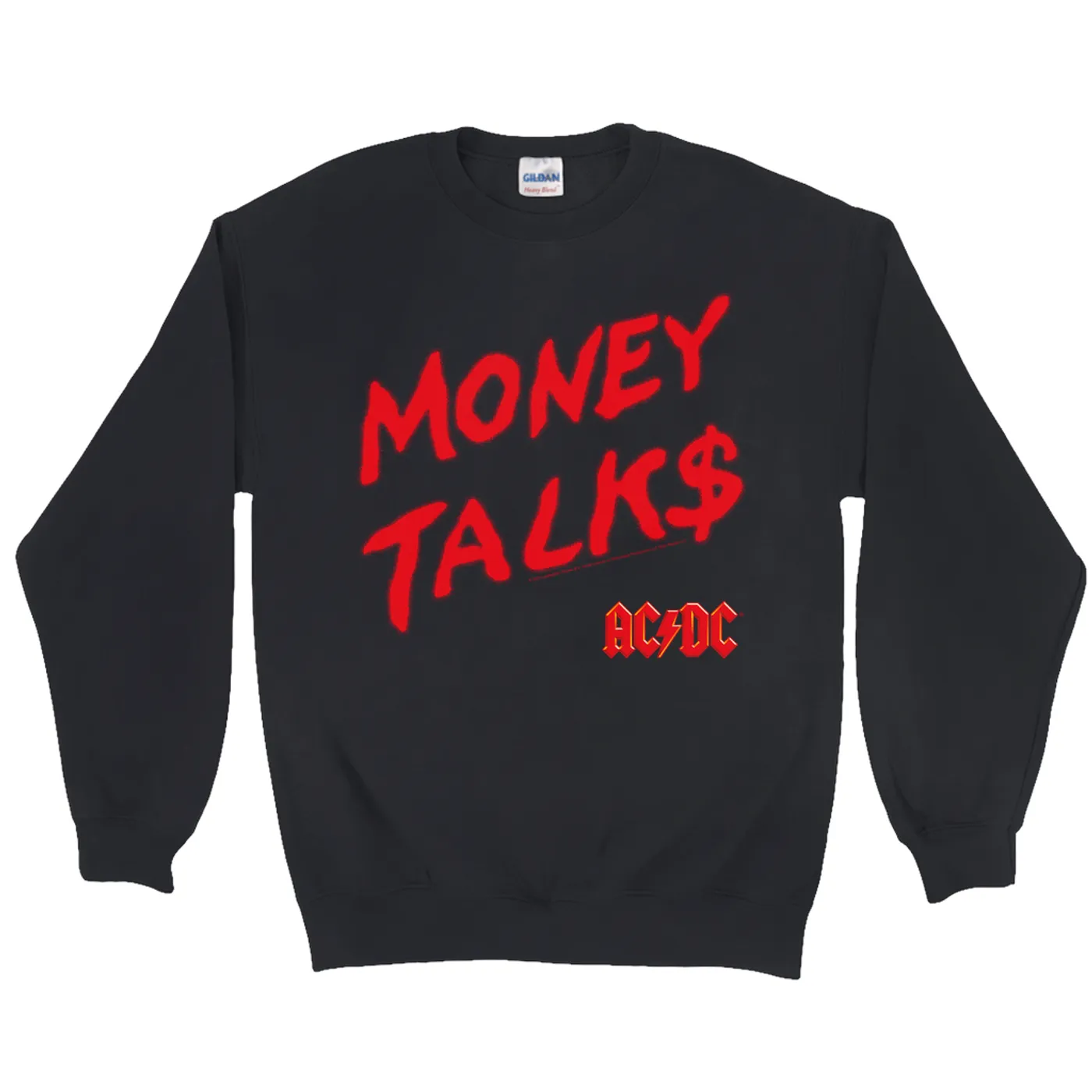 AC/DC Sweatshirt | Money Talks Spray Paint Image ACDC Sweatshirt