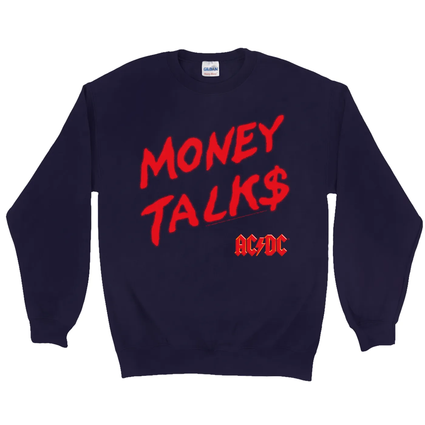 AC/DC Sweatshirt | Money Talks Spray Paint Image ACDC Sweatshirt