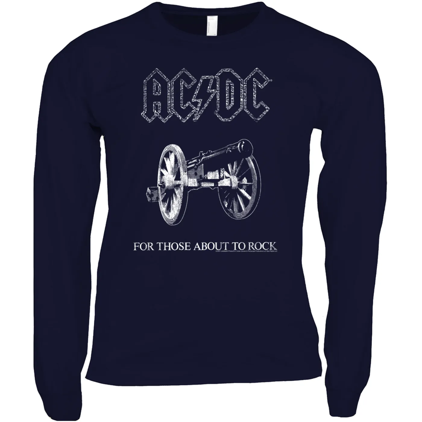AC/DC Long Sleeve Shirt | For Those About To Rock Black And White Image ACDC Shirt