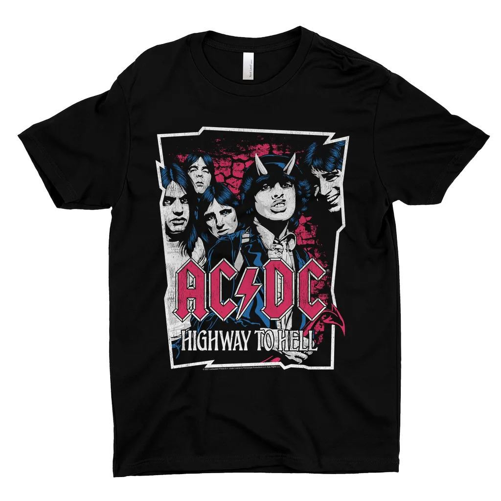 T-Shirt | Highway To Hell Pink Design Distressed Shirt (Equineop Exclusive)