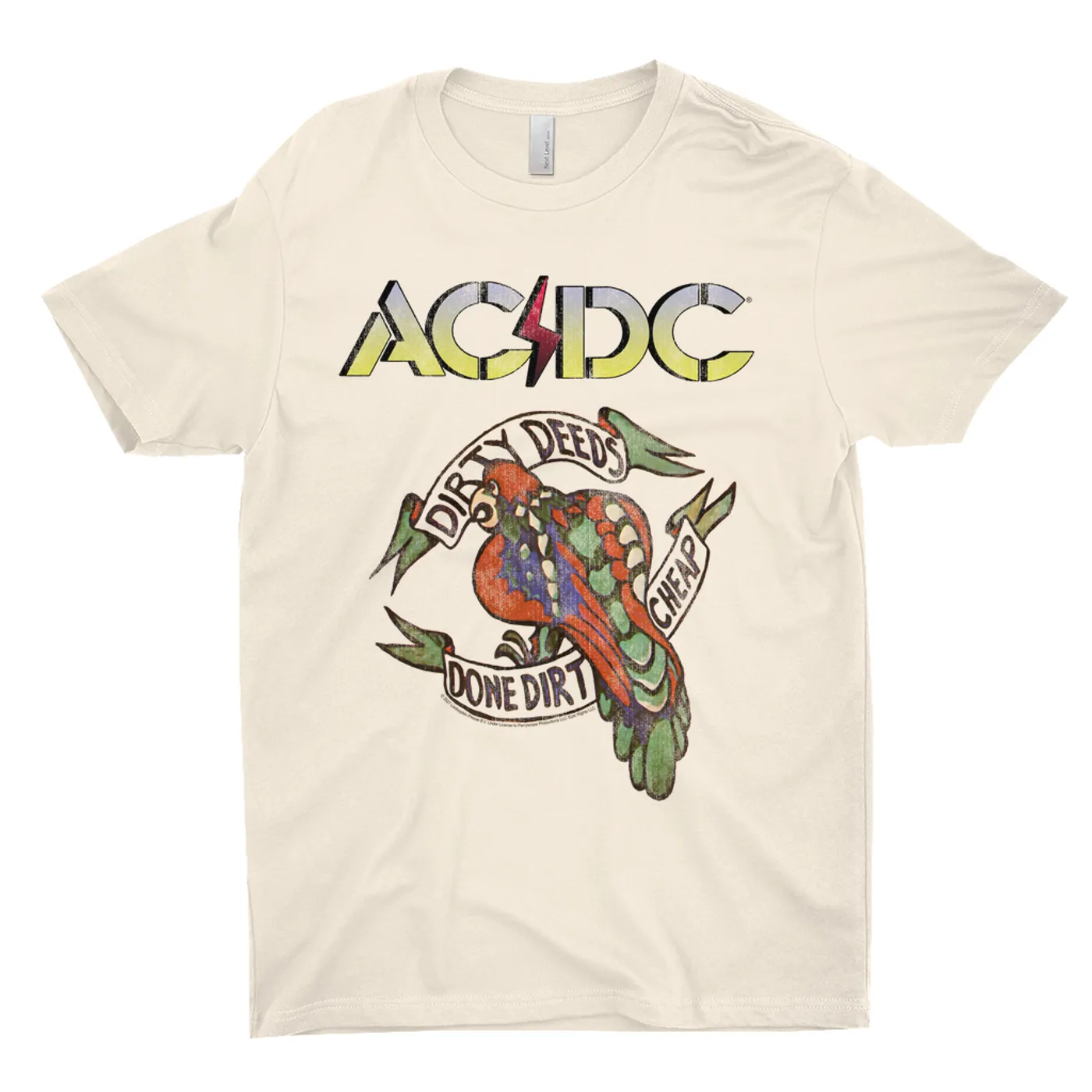AC/DC T-Shirt | Dirty Deeds Done Dirt Cheap Tattoo Design ACDC Shirt (Merchbar Exclusive)