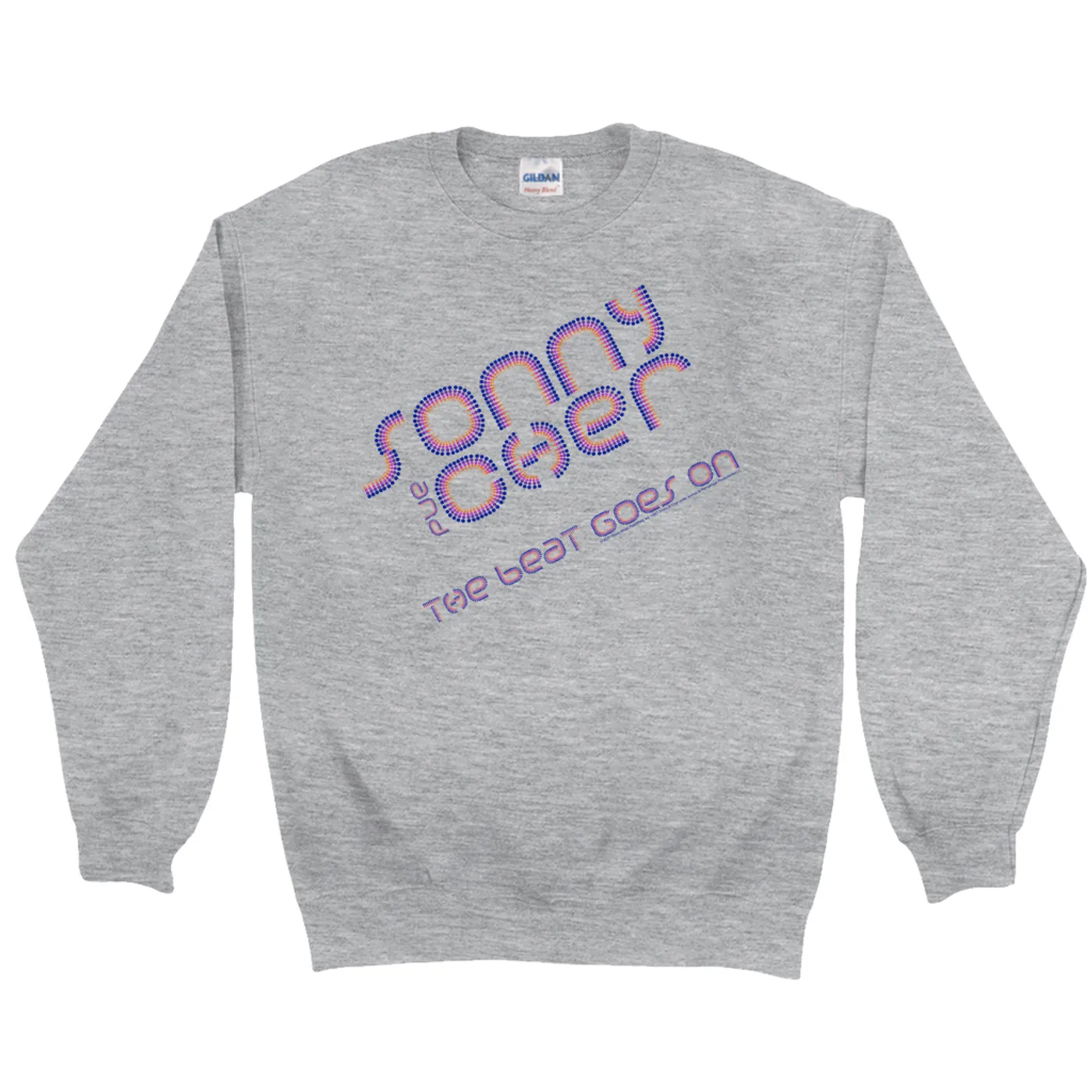 Sonny & Cher Sweatshirt | The Beat Goes On Colorful Logo Sonny And Cher Sweatshirt