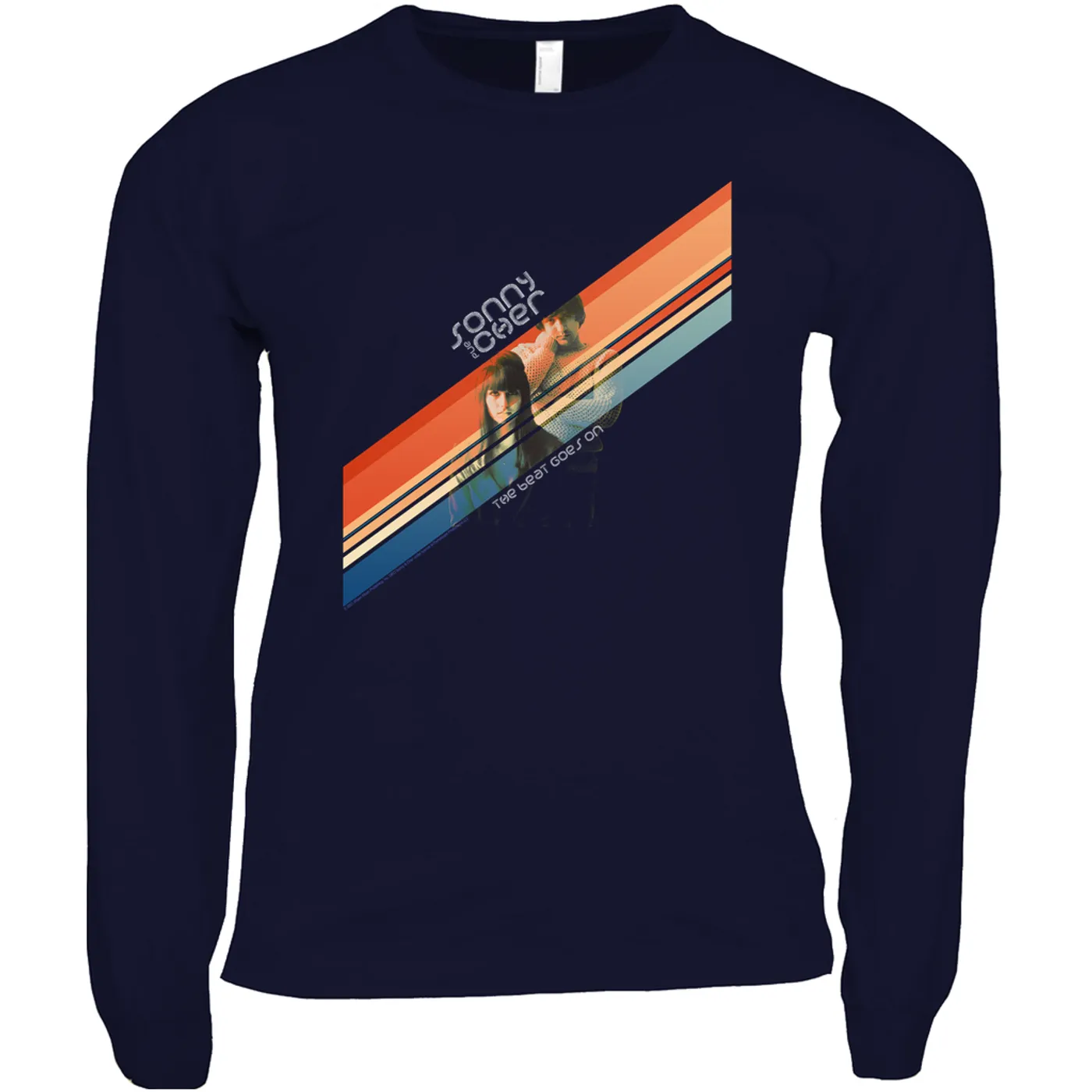 Sonny & Cher Long Sleeve Shirt | The Beat Goes On Retro Stripes Sonny And Cher Shirt