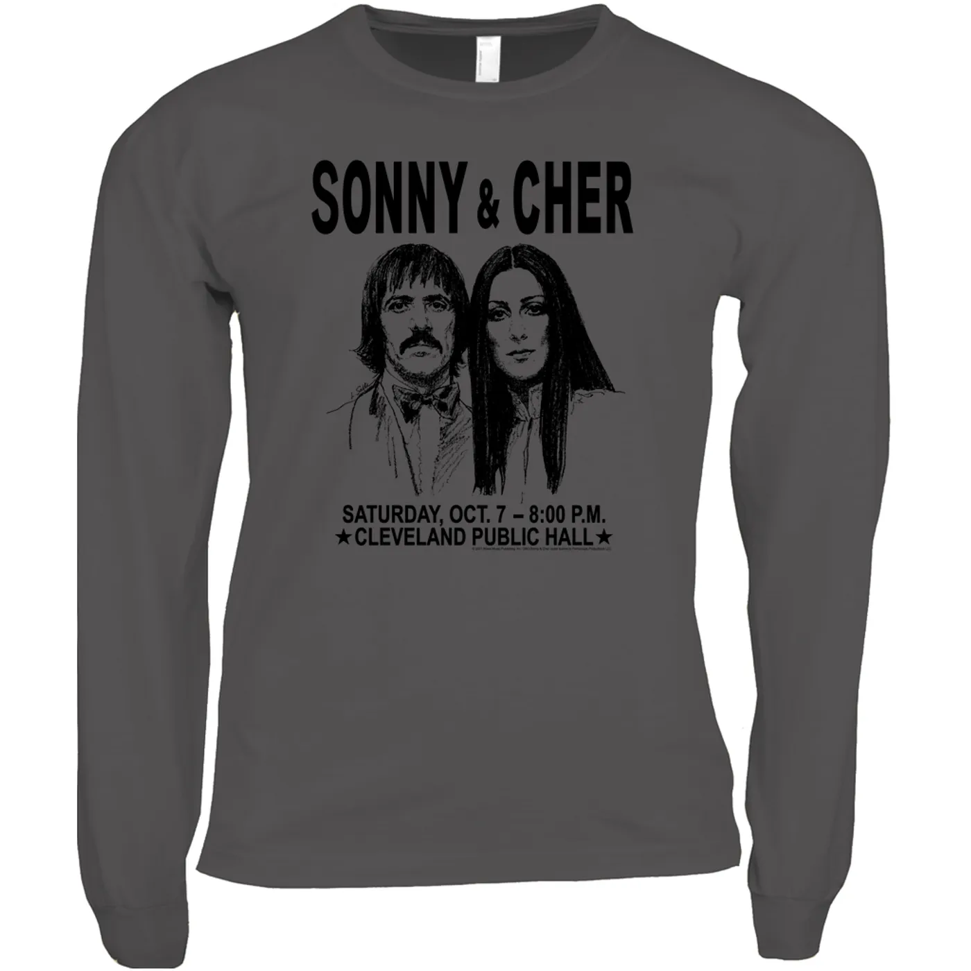 Sonny & Cher Long Sleeve Shirt | Cleaveland Hall Concert Poster Sonny And Cher Shirt