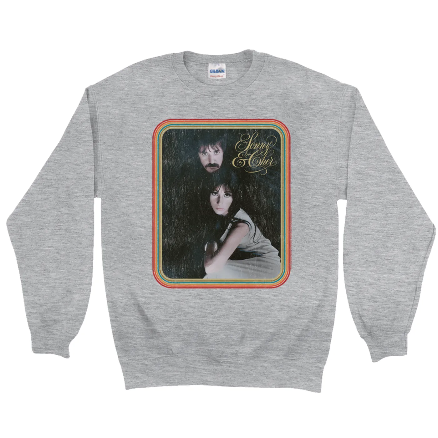Sonny & Cher Sweatshirt | The Two Of Us Retro Fame And Logo Sonny And Cher Sweatshirt (Merchbar Exclusive)