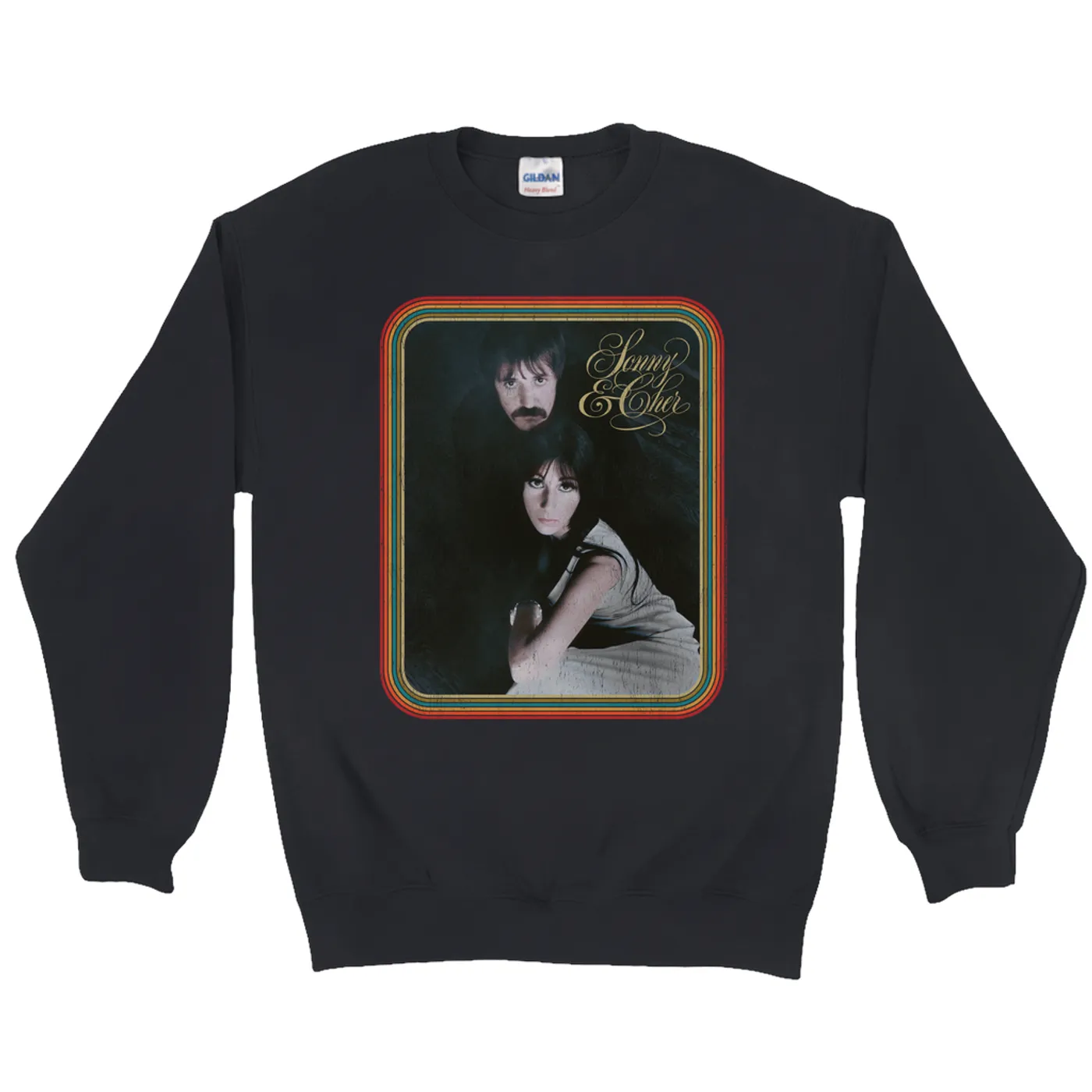 Sonny & Cher Sweatshirt | The Two Of Us Retro Fame And Logo Sonny And Cher Sweatshirt (Merchbar Exclusive)
