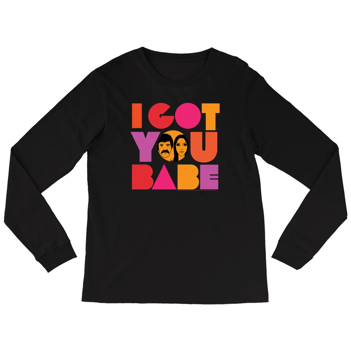 Sonny & Cher Long Sleeve Shirt | I Got You Babe Bright Logo Image Sonny And Cher Shirt
