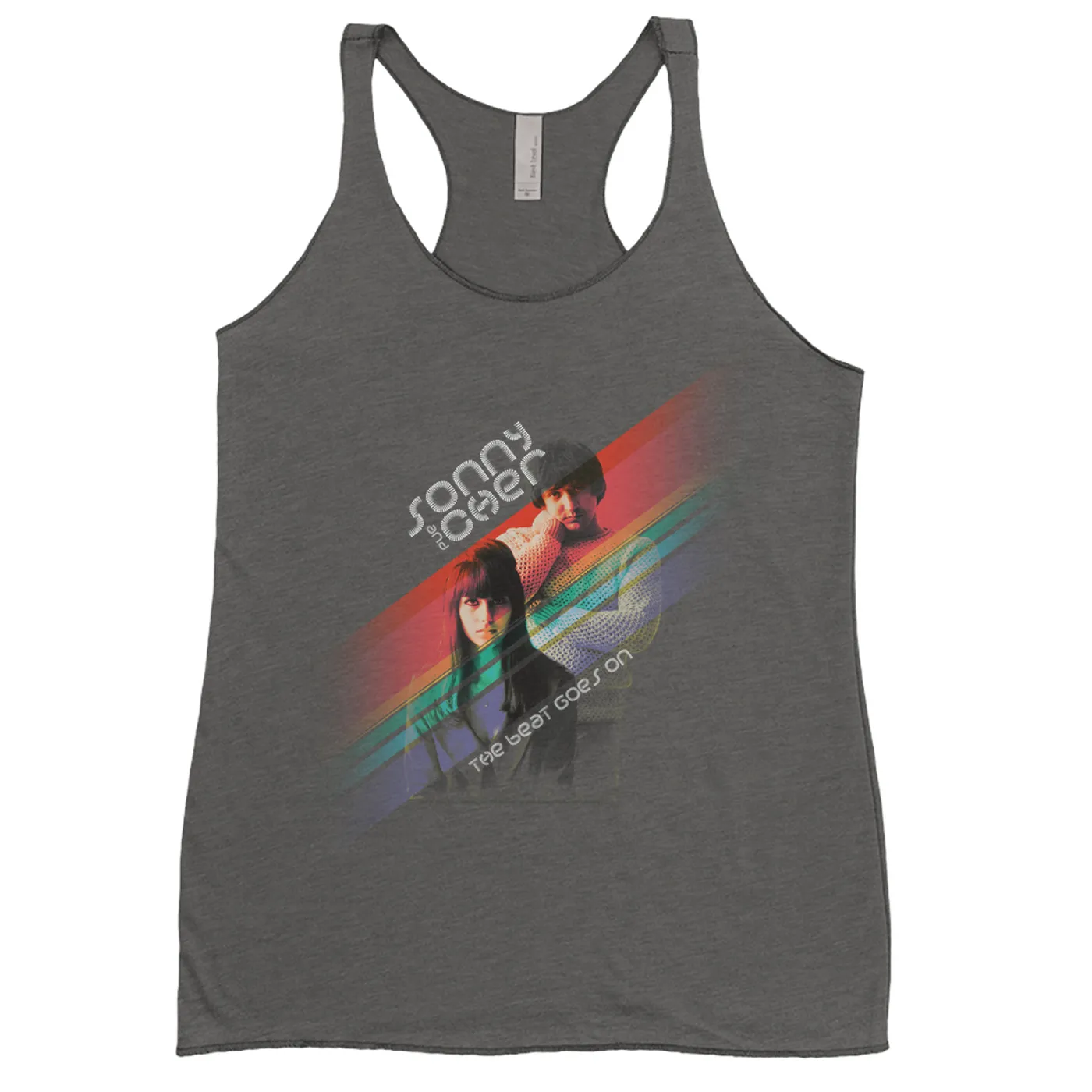 Sonny & Cher Ladies' Tank Top | The Beat Goes On Primary Color Stripes Sonny and Cher Shirt