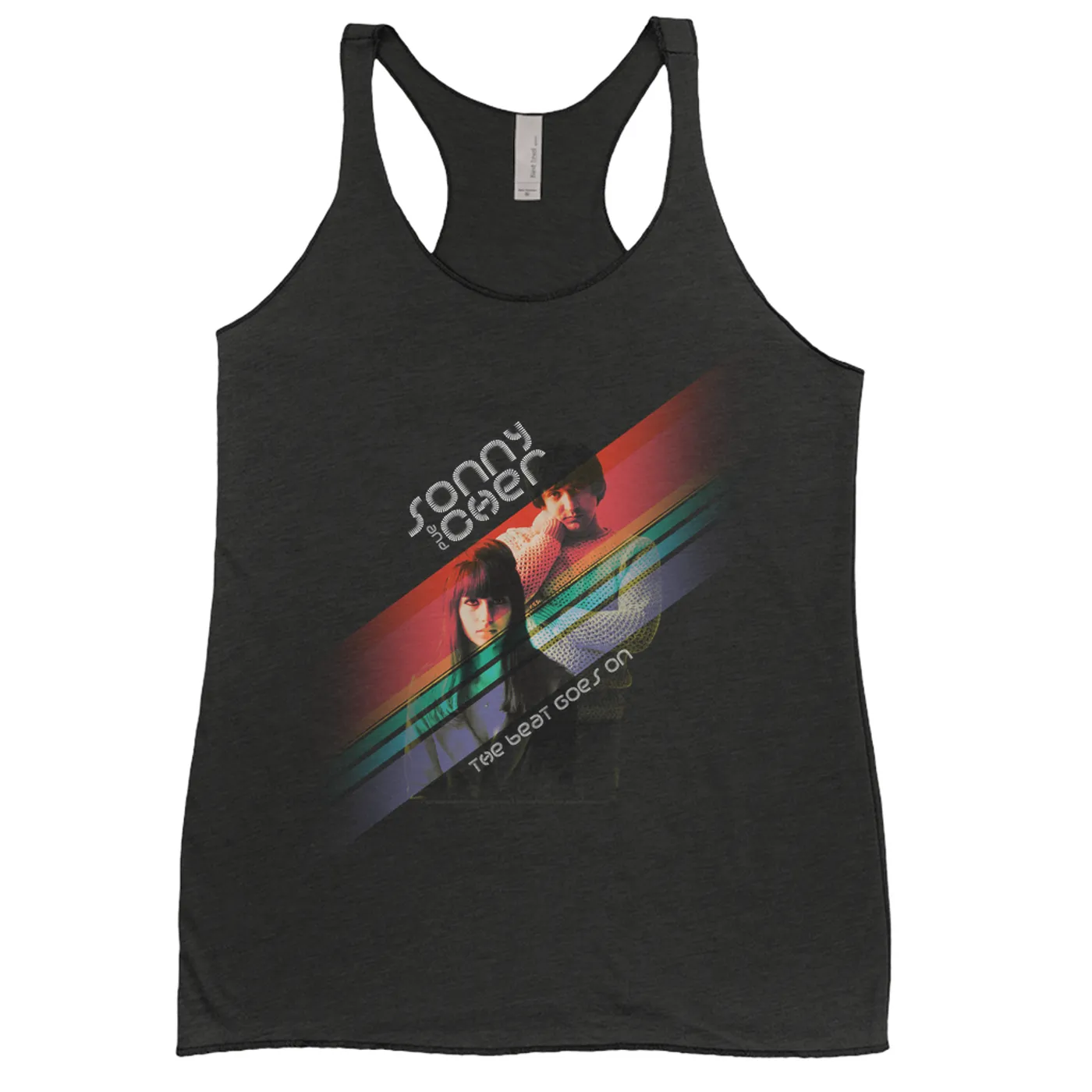 Sonny & Cher Ladies' Tank Top | The Beat Goes On Primary Color Stripes Sonny and Cher Shirt