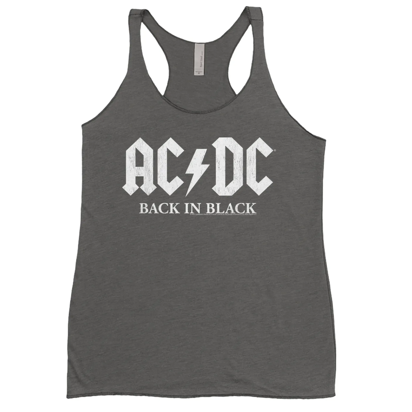 AC/DC Ladies' Tank Top | Back In Black US White Design ACDC Shirt
