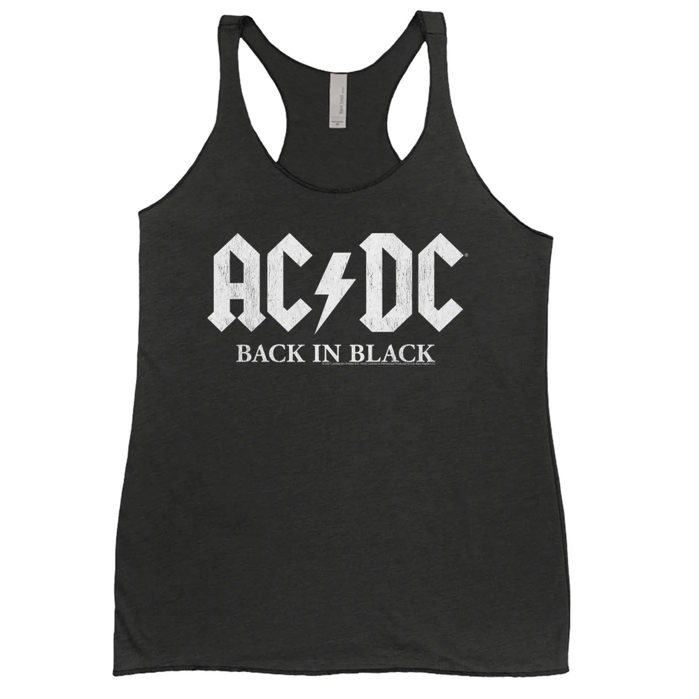 AC/DC Ladies' Tank Top | Back In Black US White Design ACDC Shirt
