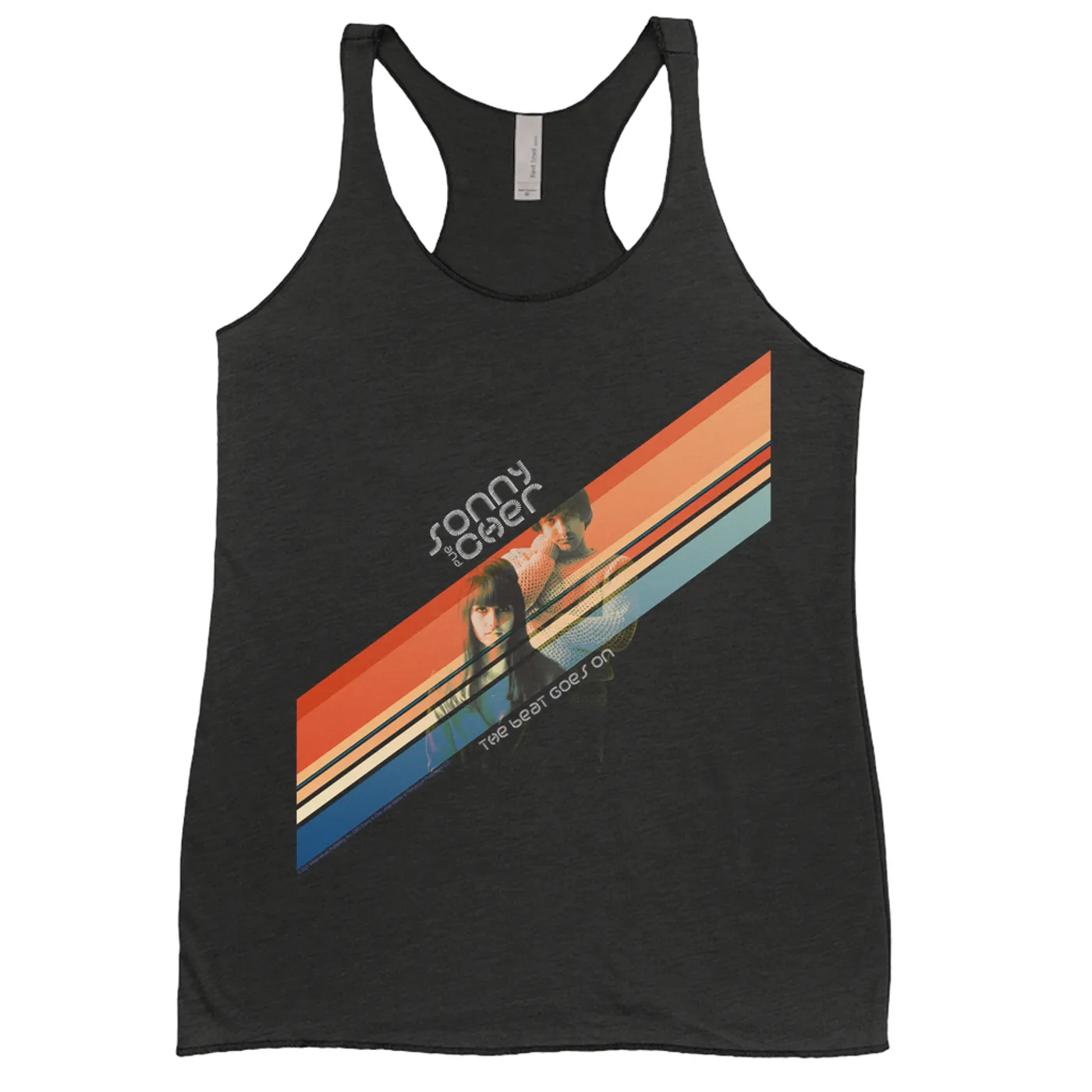 Sonny & Cher Ladies' Tank Top | The Beat Goes On Retro Stripes Sonny and Cher Shirt
