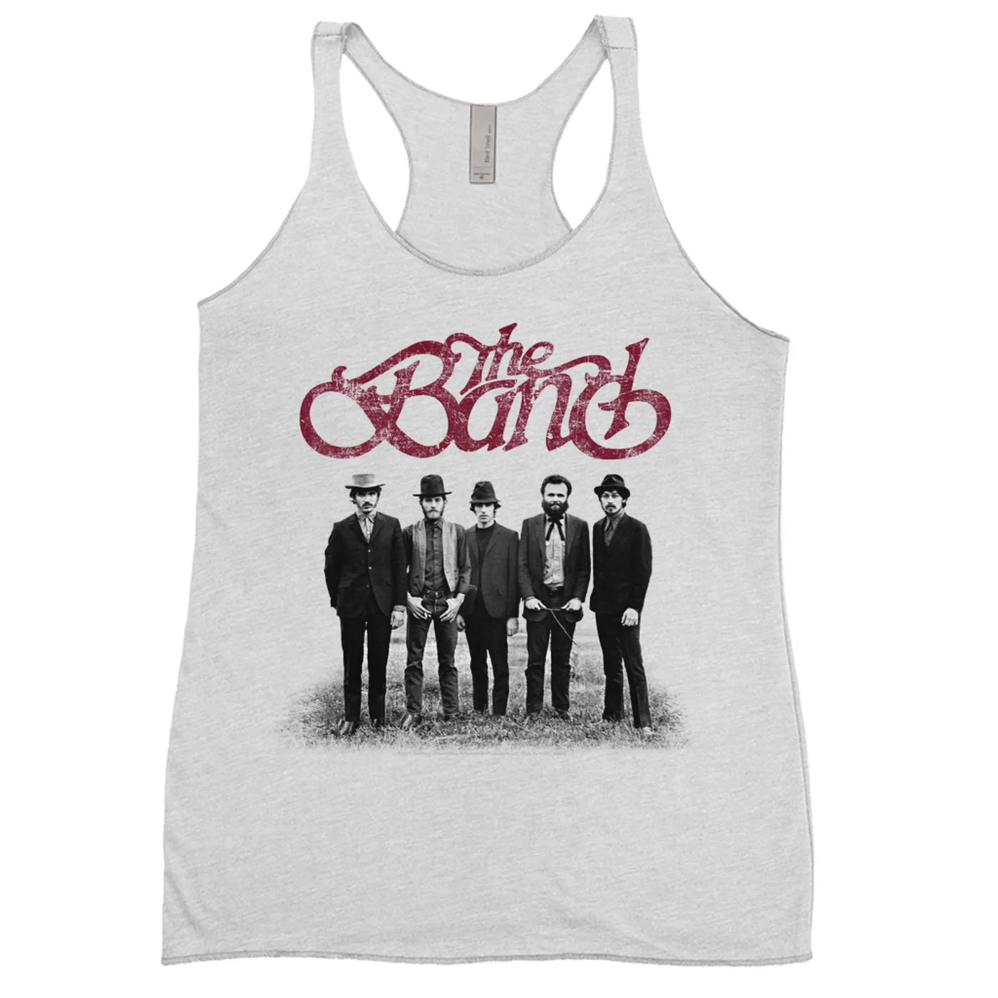 The Band Ladies' Tank Top | The Band Group Photo And Logo Distressed The Band Shirt