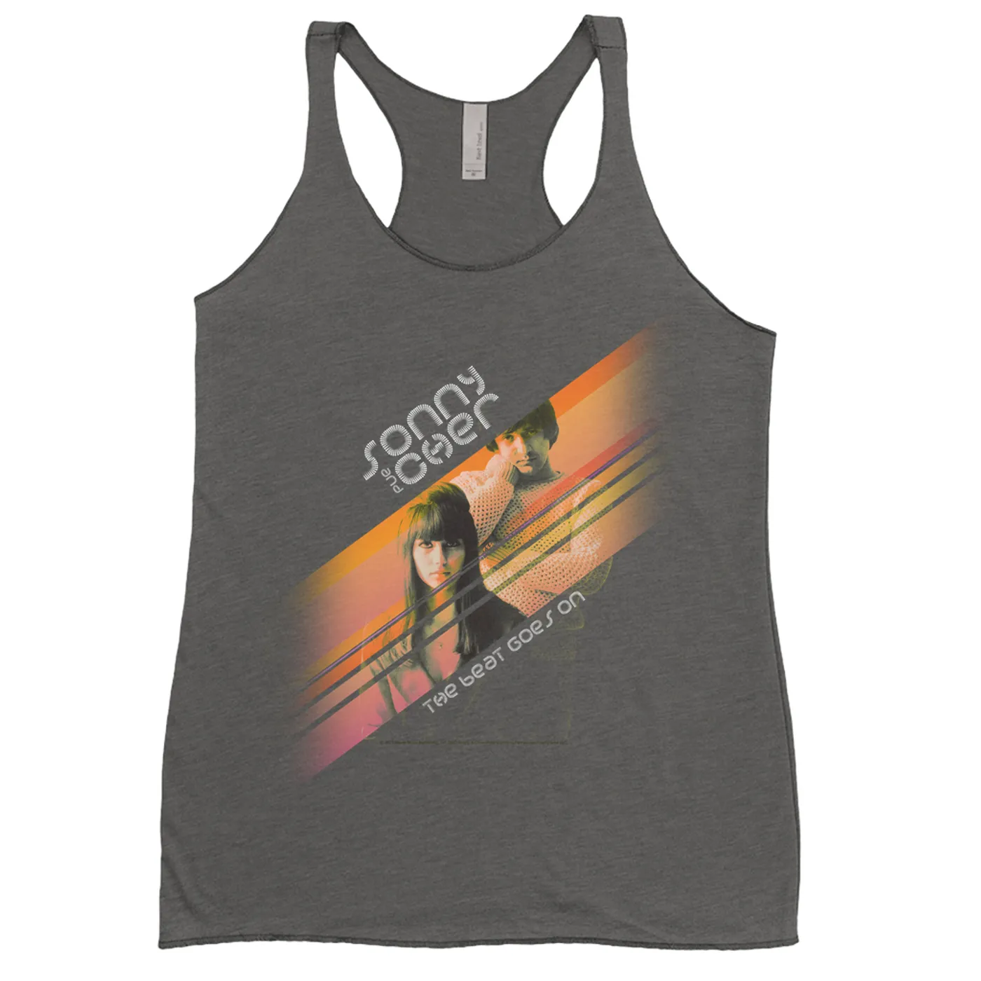 Sonny & Cher Ladies' Tank Top | The Beat Goes On Orange Stripes Sonny and Cher Shirt