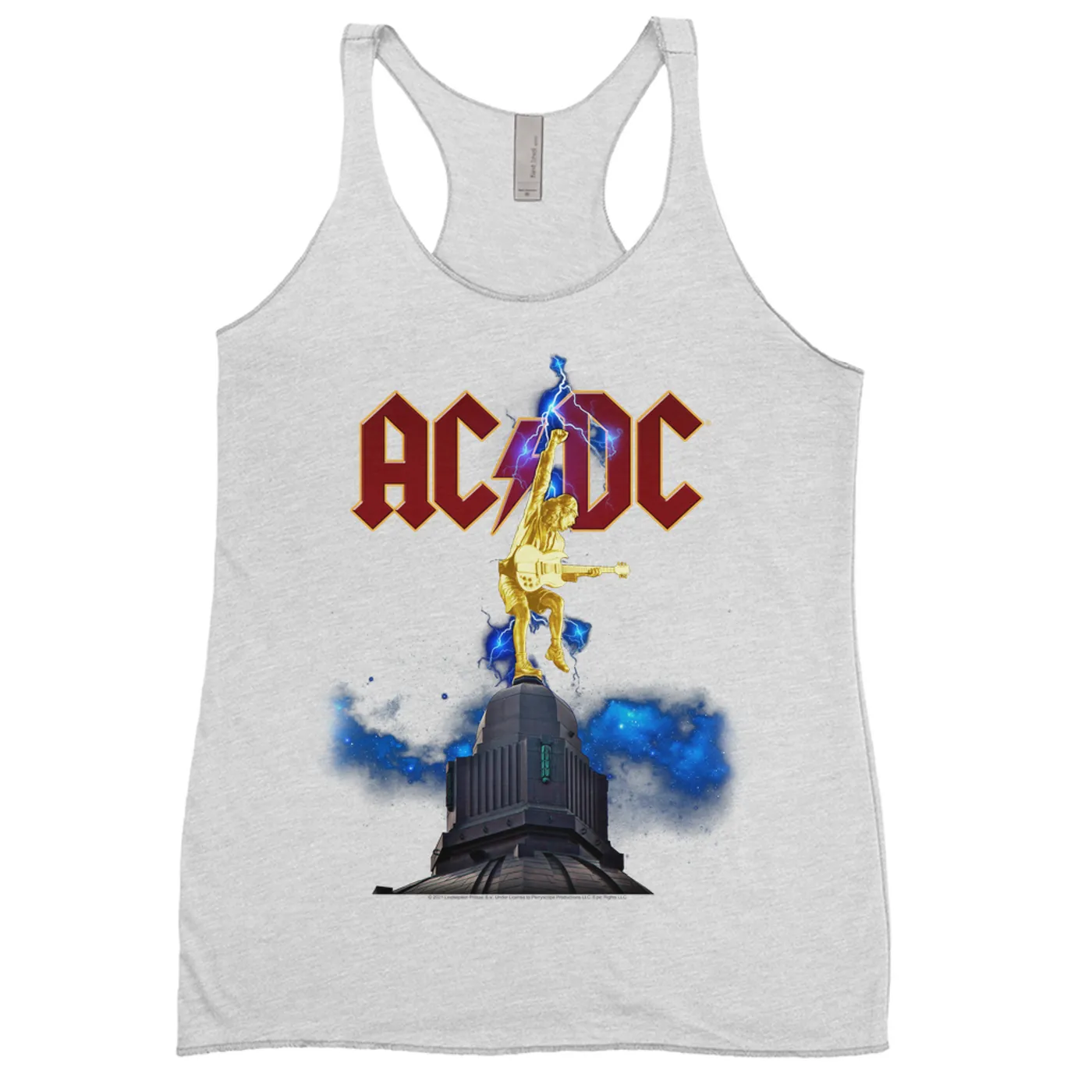 AC/DC Ladies' Tank Top | Angus Young Thunder Statue Design ACDC Shirt