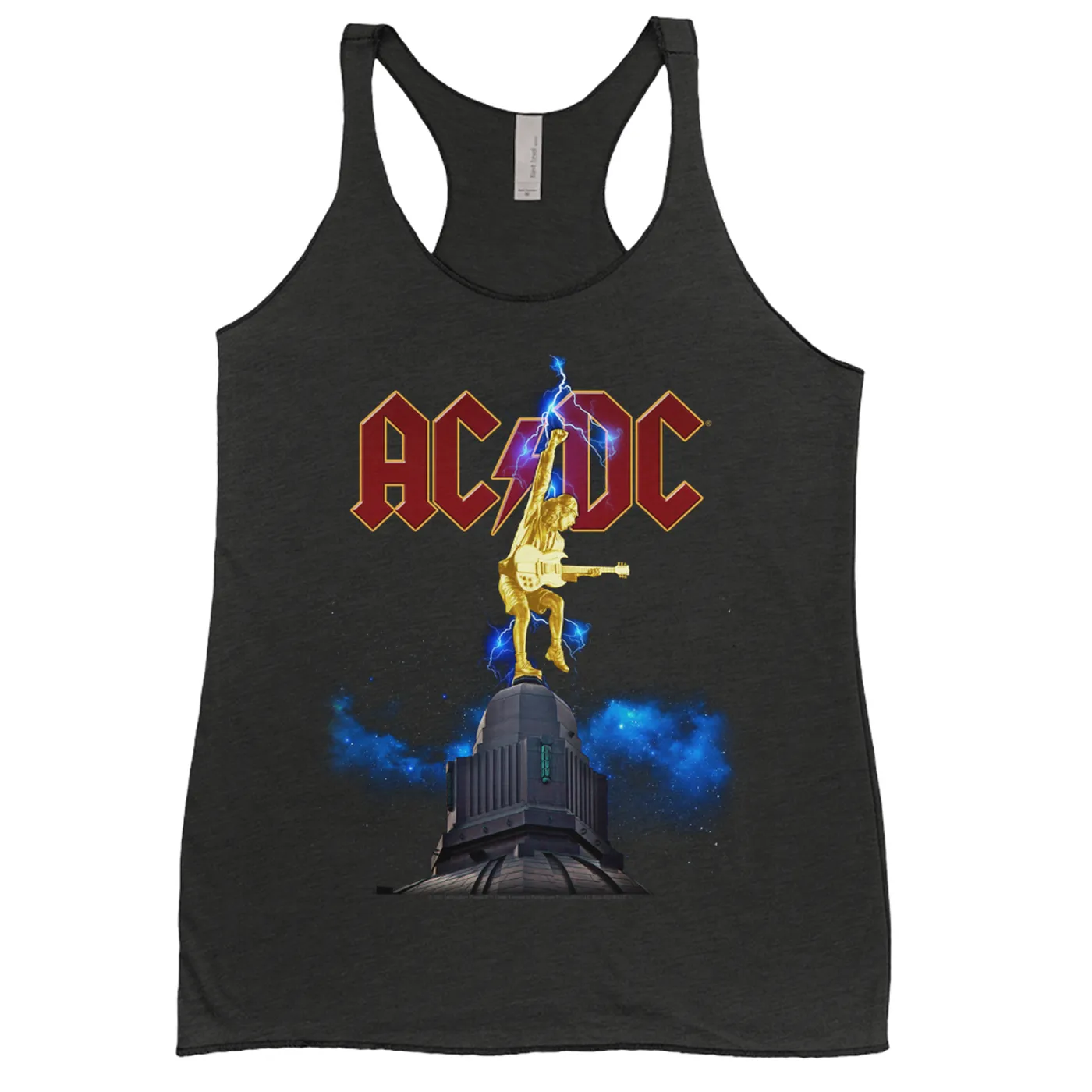 AC/DC Ladies' Tank Top | Angus Young Thunder Statue Design ACDC Shirt