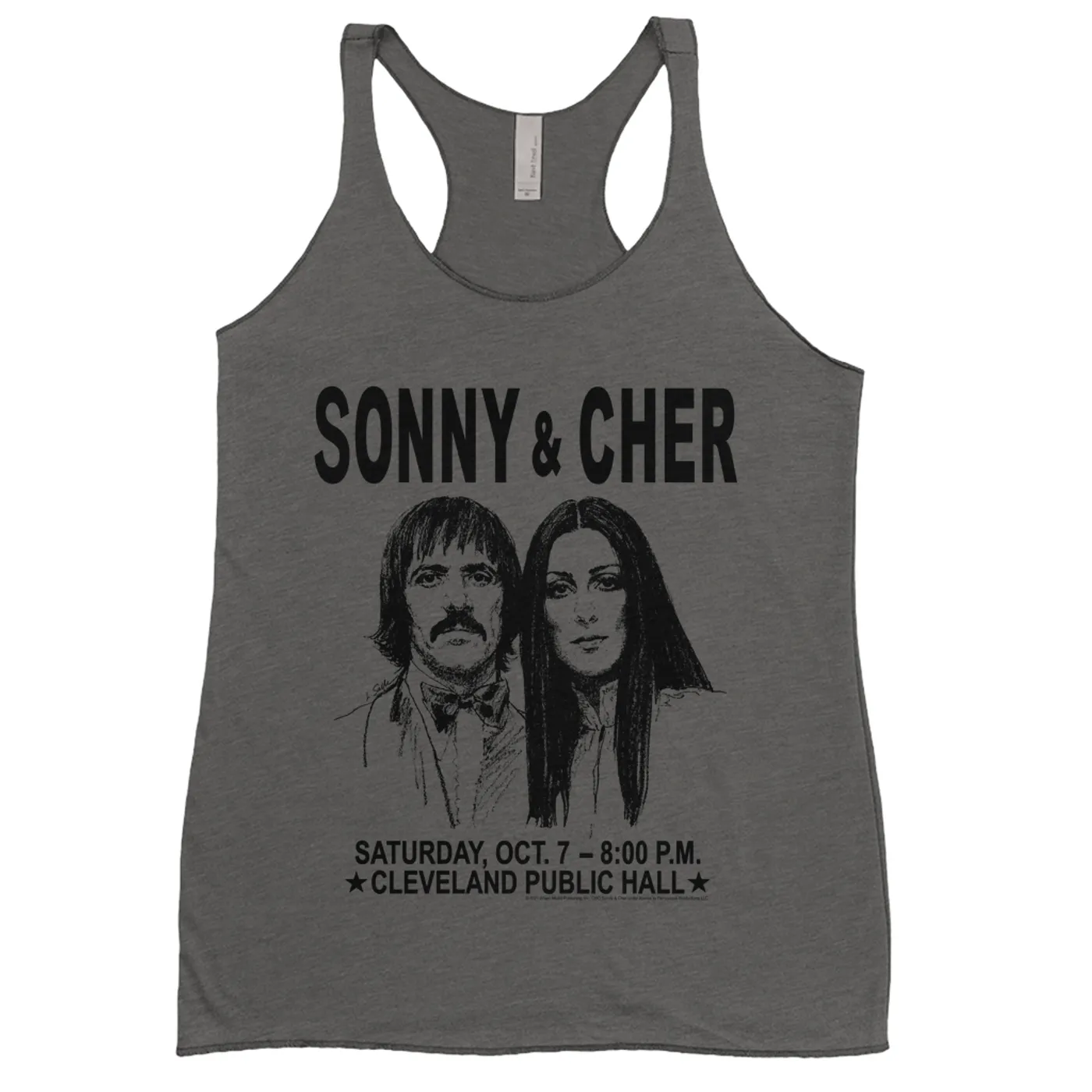 Sonny & Cher Ladies' Tank Top | Cleaveland Hall Concert Poster Sonny and Cher Shirt