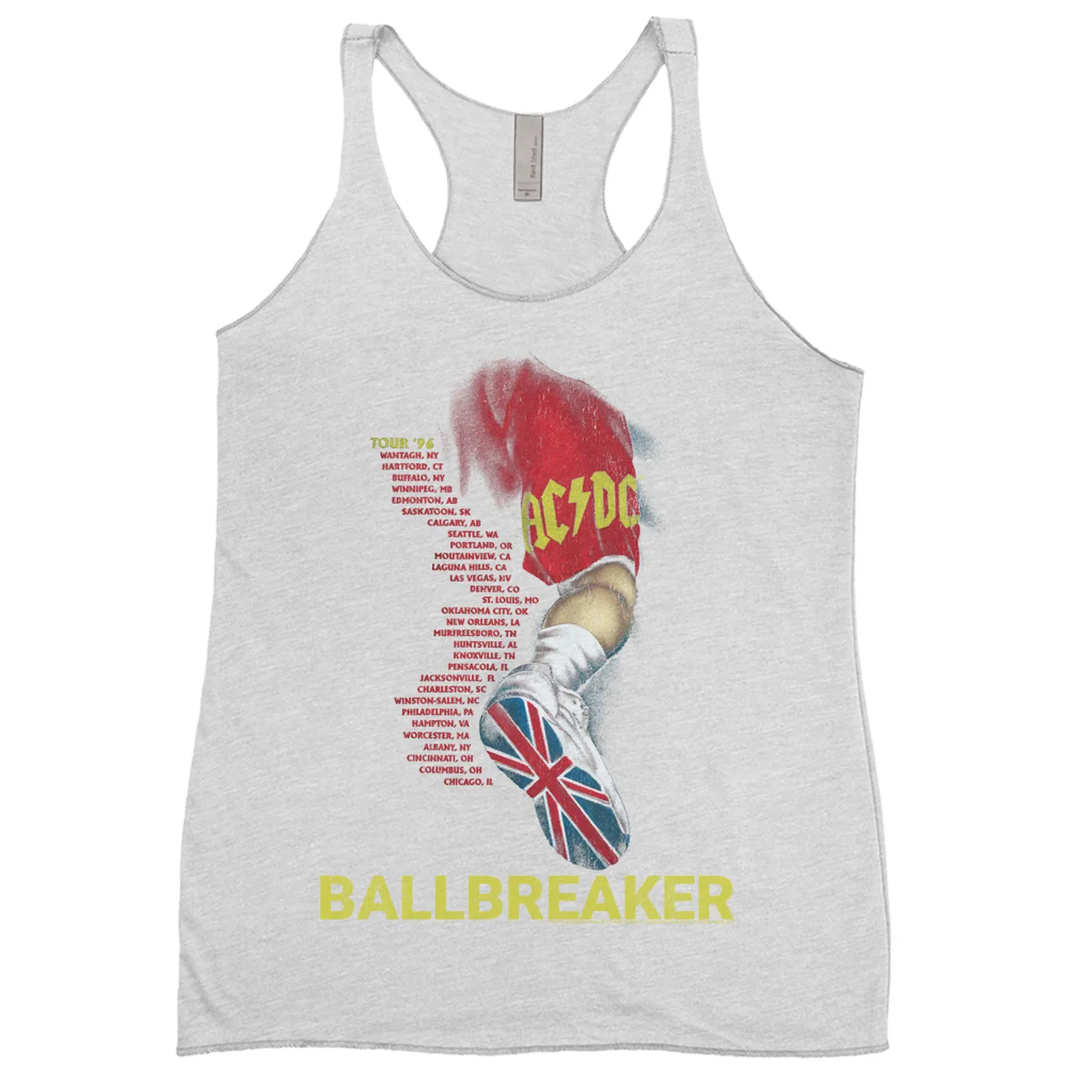 AC/DC Ladies' Tank Top | UK 1996 Concert Poster Design ACDC Shirt
