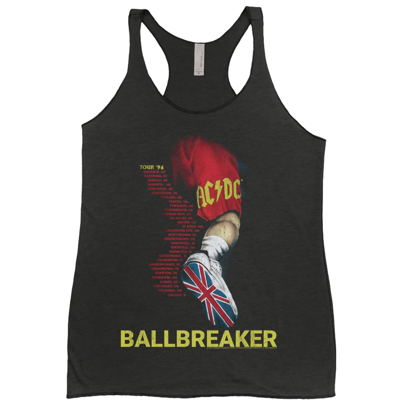 AC/DC Ladies' Tank Top | UK 1996 Concert Poster Design ACDC Shirt