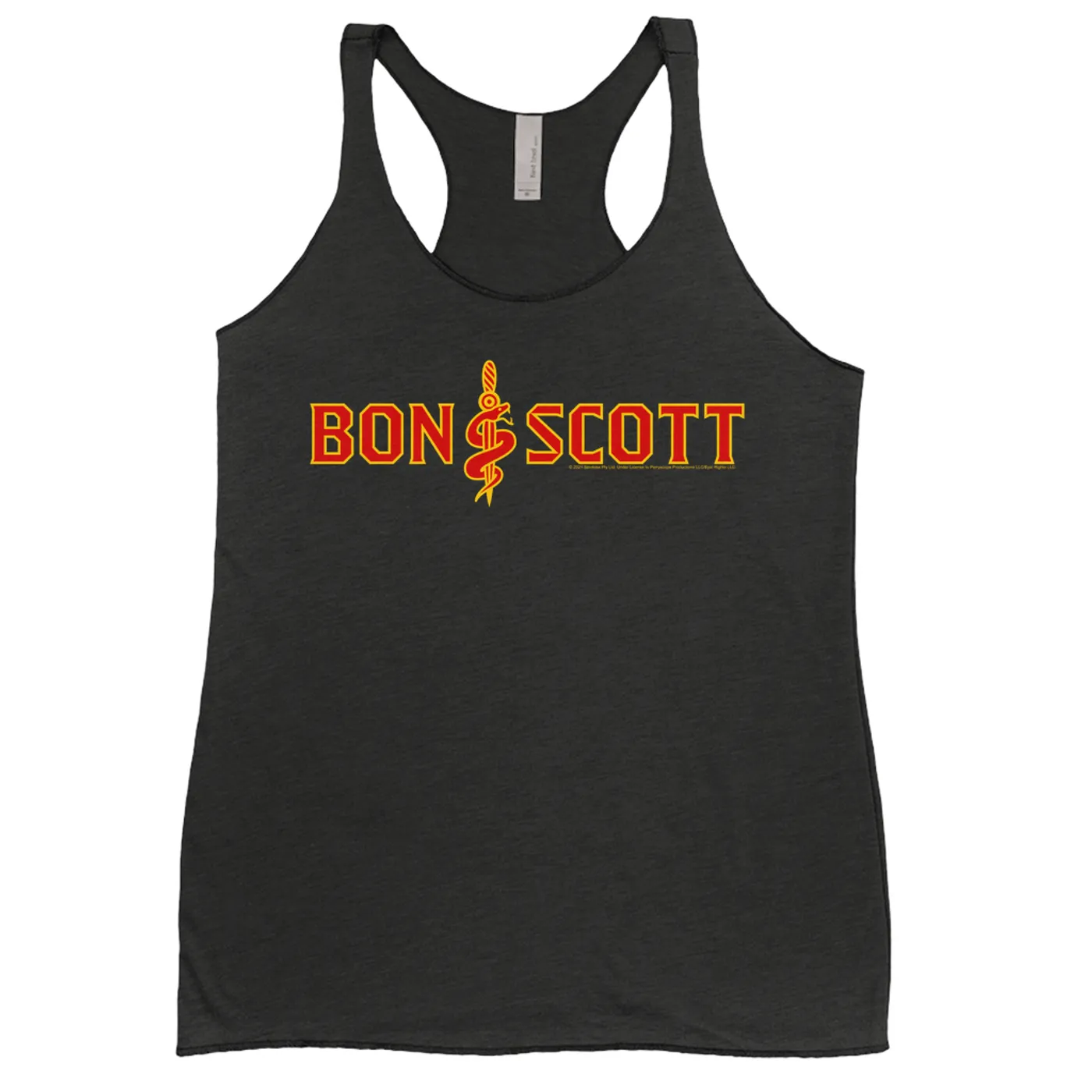 Bon Scott Ladies' Tank Top | Bon Dagger And Snake Bon Scott Shirt