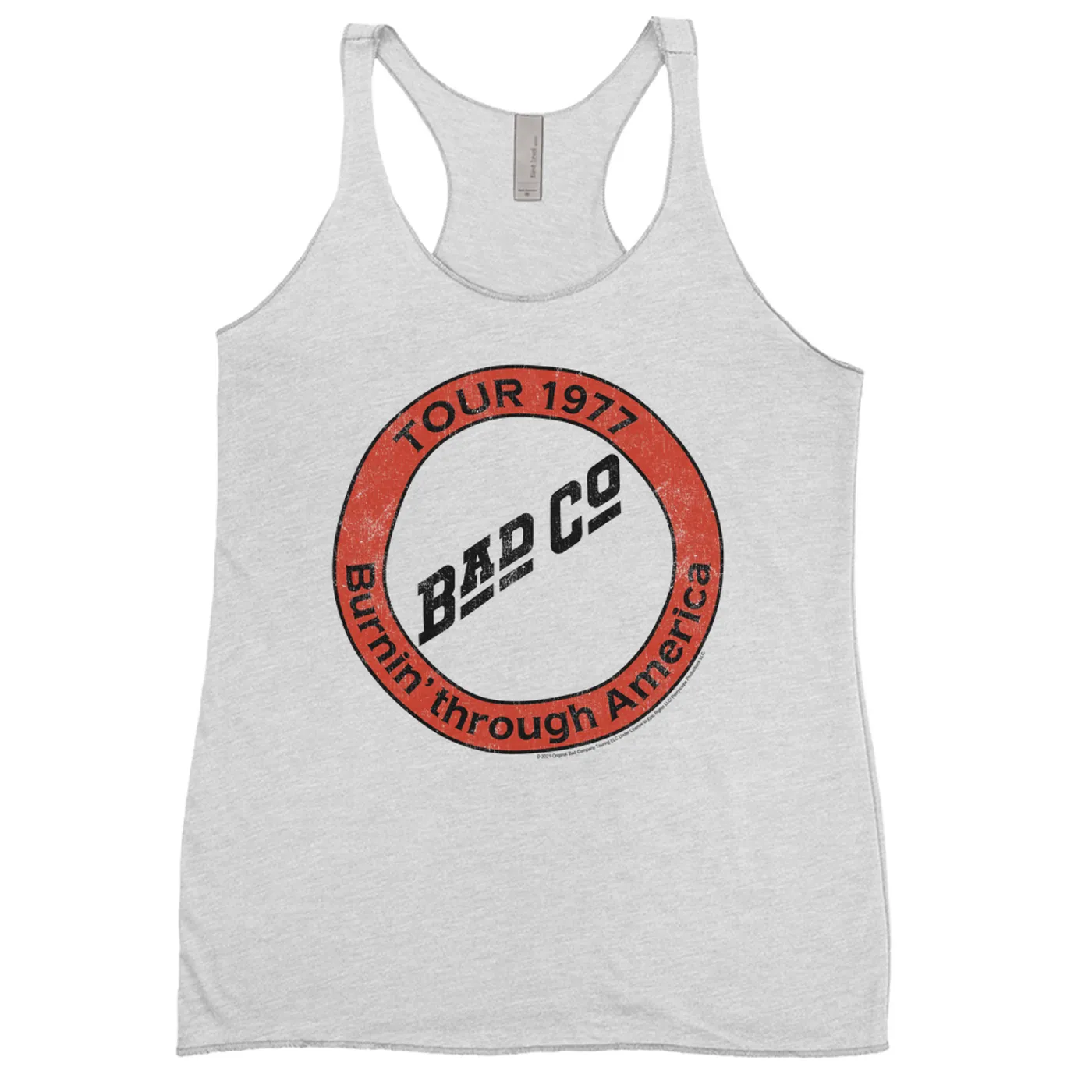 Bad Company Ladies' Tank Top | Burnin Sky Tour 1977 Distressed Bad Company Shirt